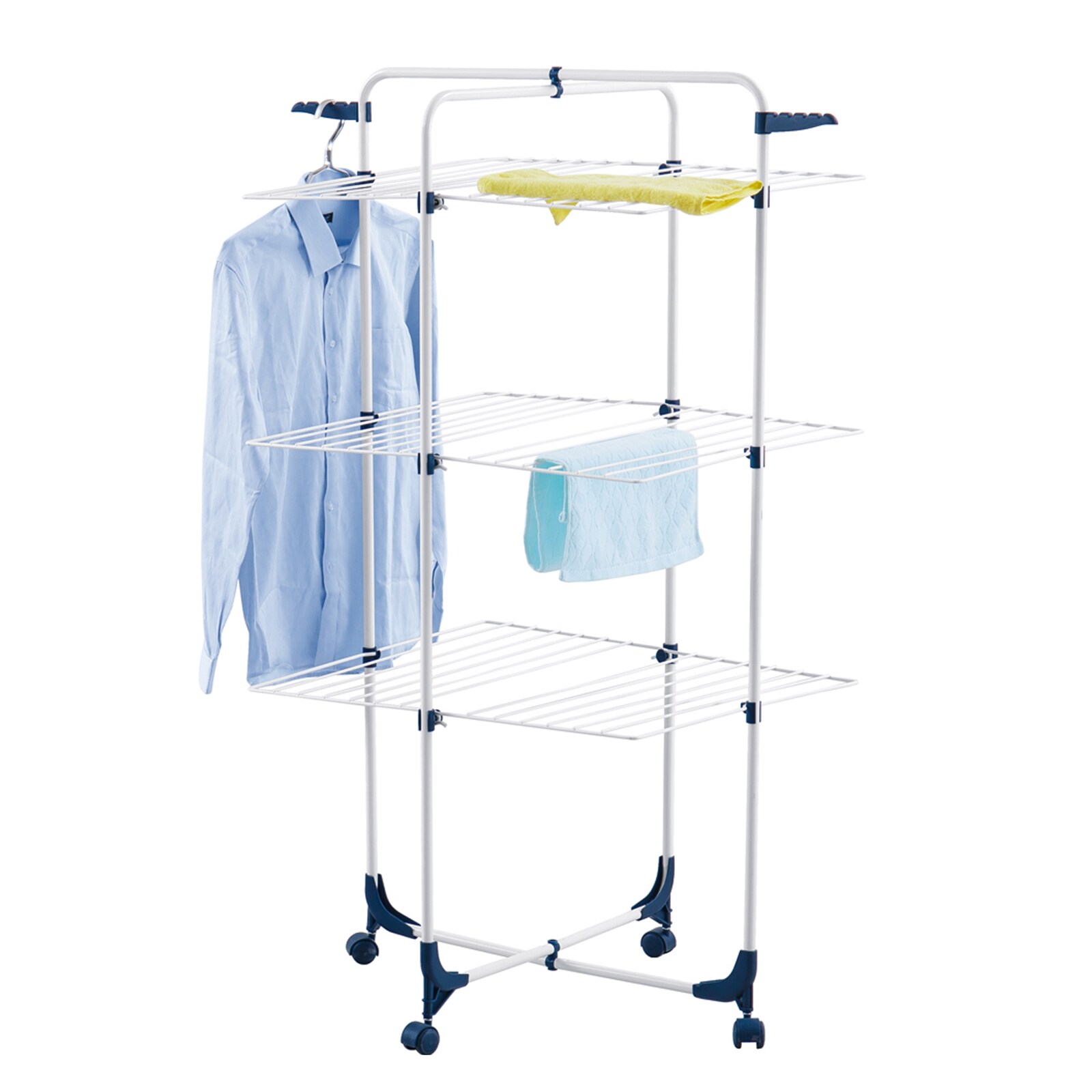 HTI-Living W&auml;schest&auml;nder auf Rollen 3 Ebenen Gunda 