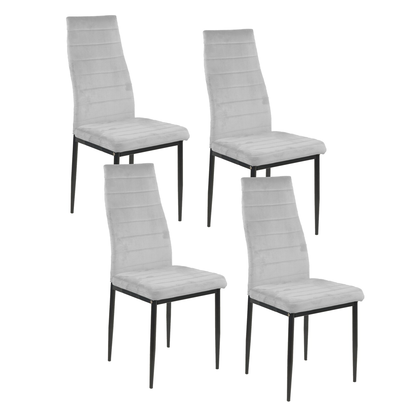 HTI-Living Stuhl Memphis Velvet Hellgrau 