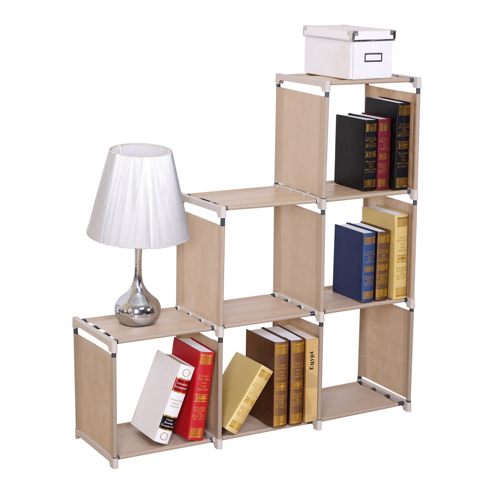 HTI-Living Stoffregal Stufenregal 6 F&auml;cher Lena 