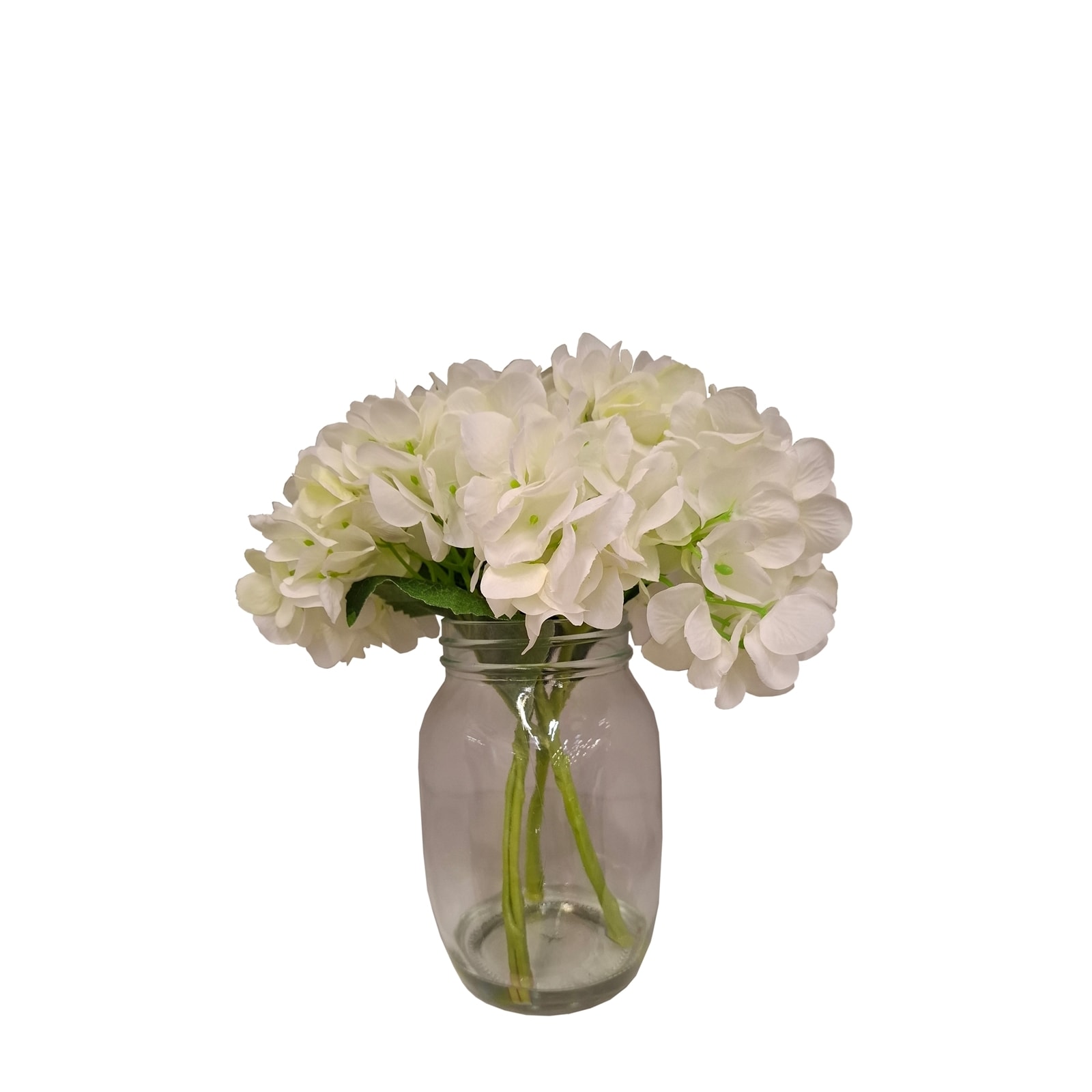 HTI-Living Hortensie Wei&szlig; in Vase Kunstblume Flora 