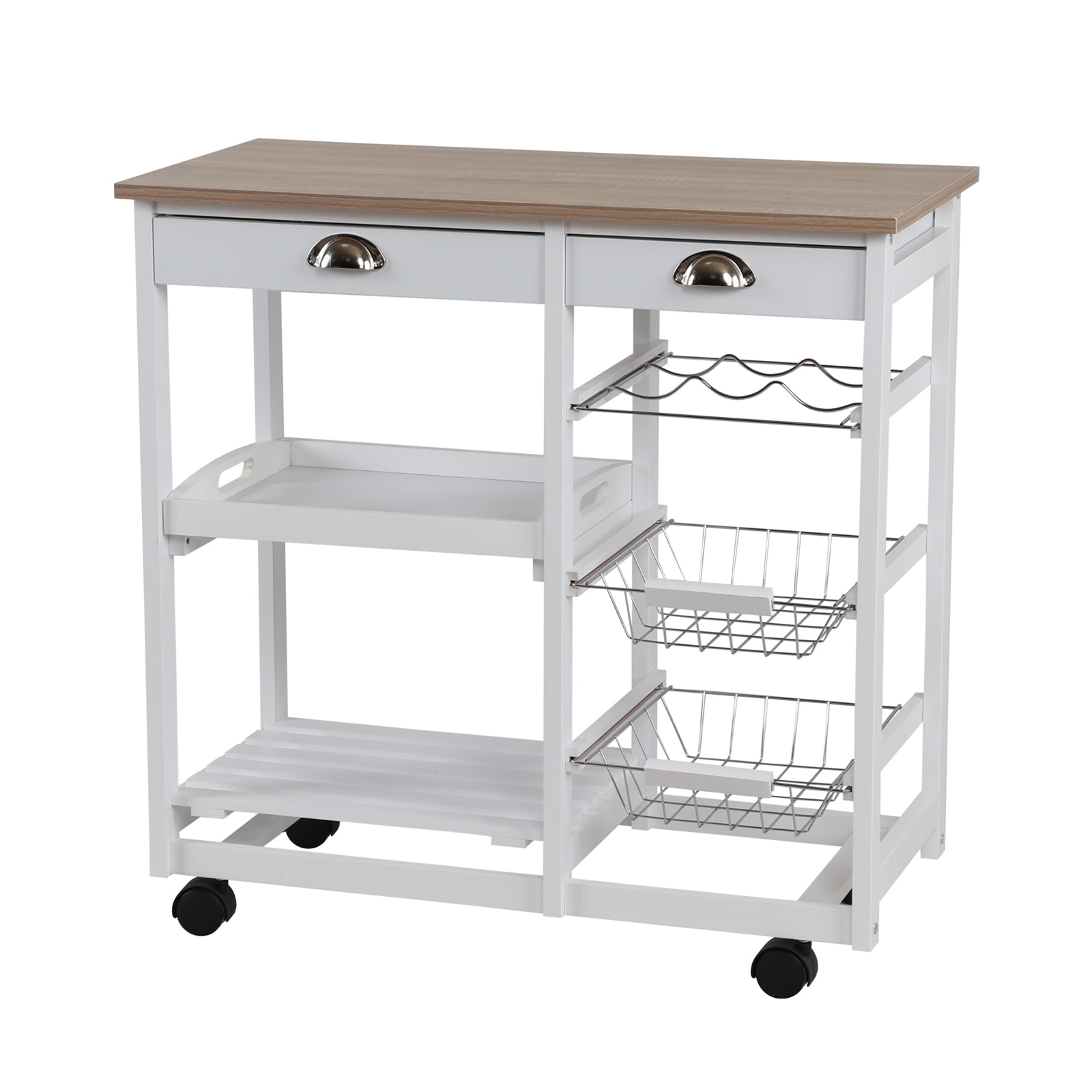 HTI-Living K&uuml;chenbar auf Rollen K&uuml;chenwagen Skandi 