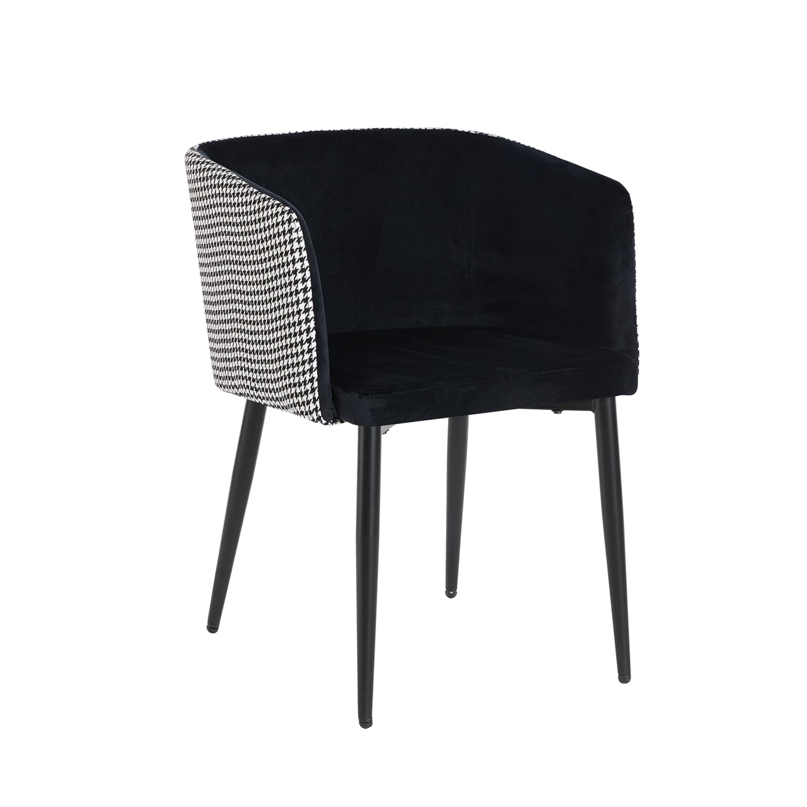 HTI-Living Stuhl Destin Hahnentritt Schwarz-Wei&szlig; 