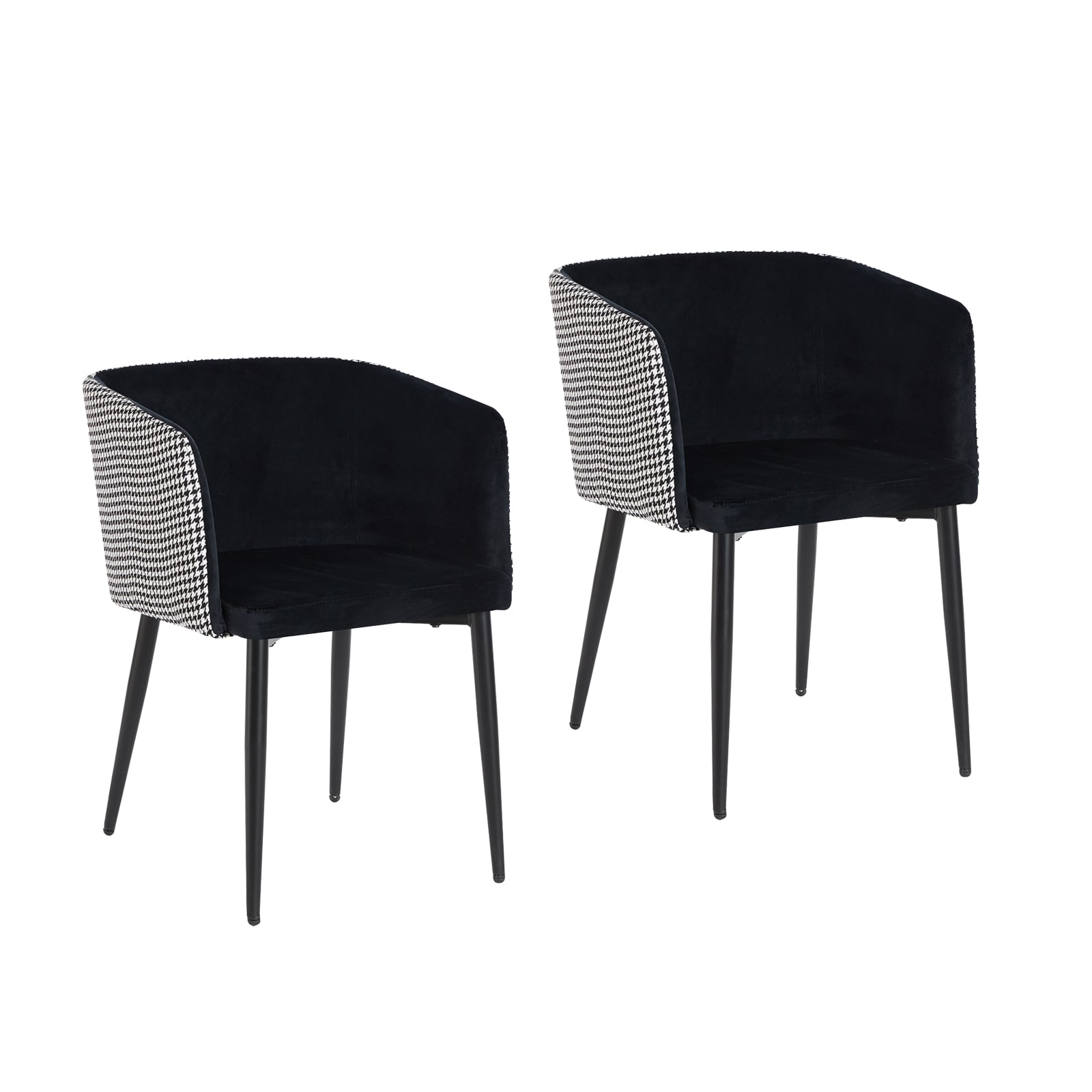 HTI-Living Stuhl Destin Hahnentritt Schwarz-Wei&szlig; 