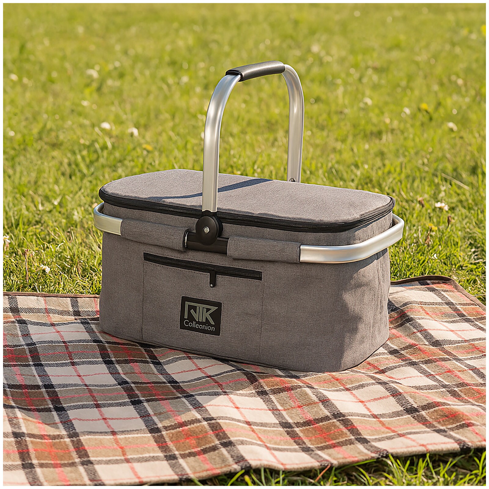 NTK-Collection Einkaufskorb Neria Grau 