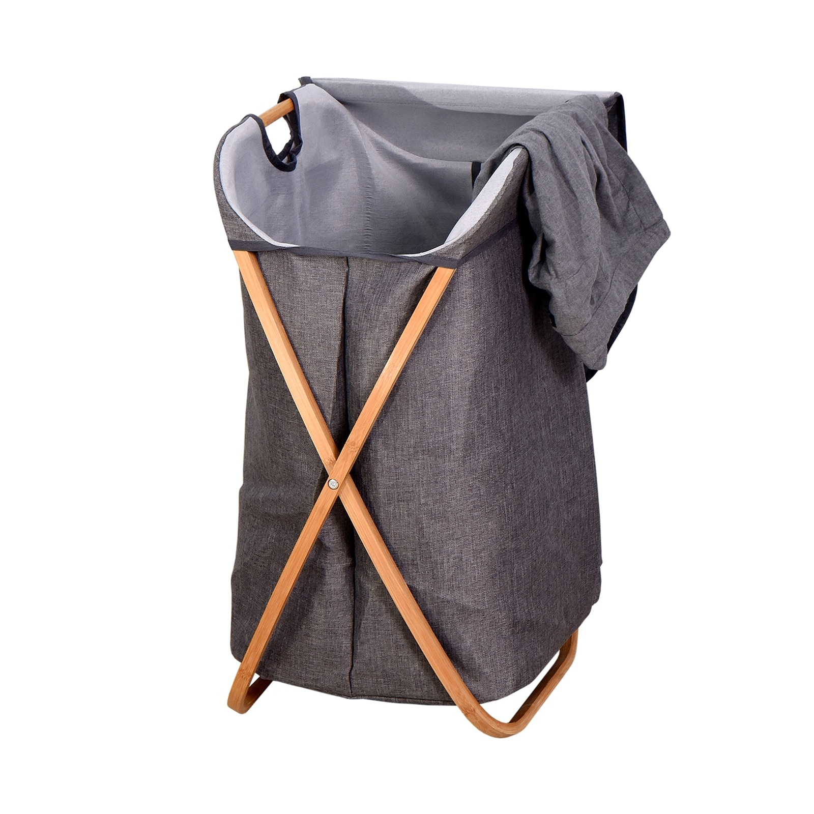 HTI-Living W&auml;schekorb 60 Liter Anea Grau 