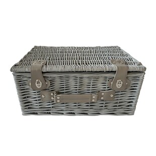 HTI-Living Picknickkorb für 4 Personen Finie Grau 