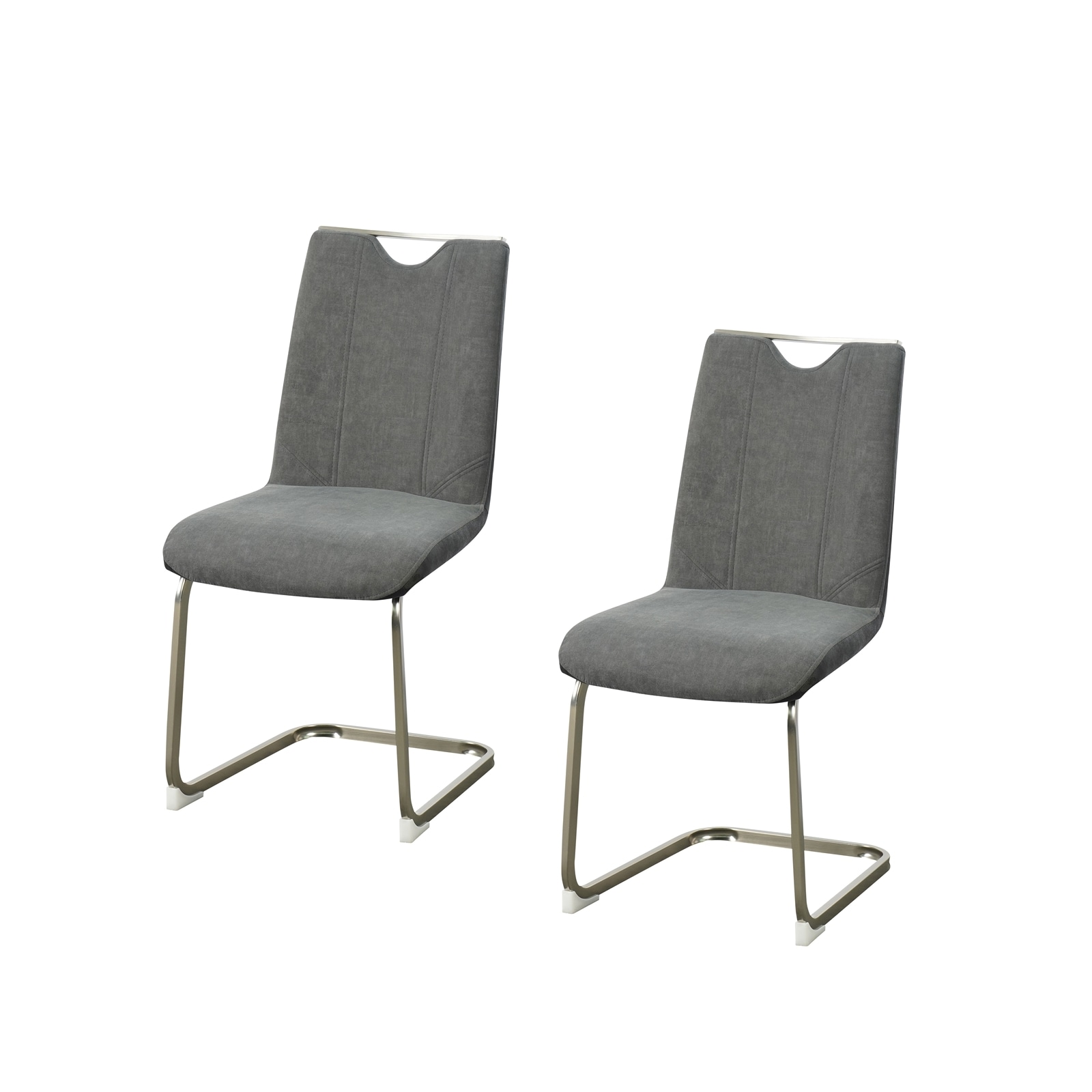 HTI-Living Schwingstuhl Antikanthrazit/Grau 2er Set Emrys 