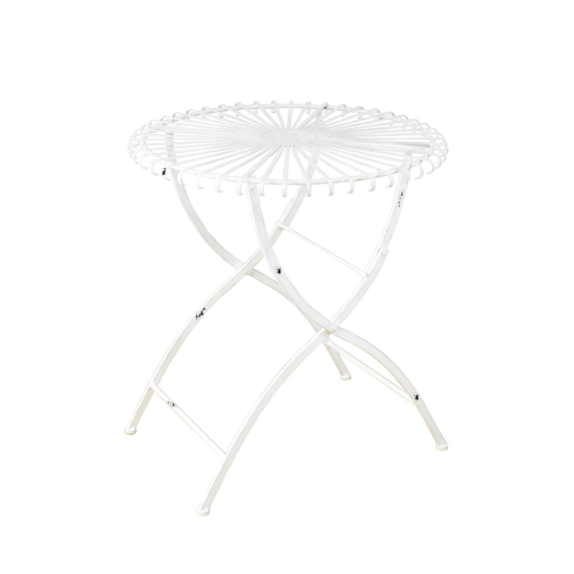 HTI-Living Gartentisch Wei&szlig; Romantic Garden 