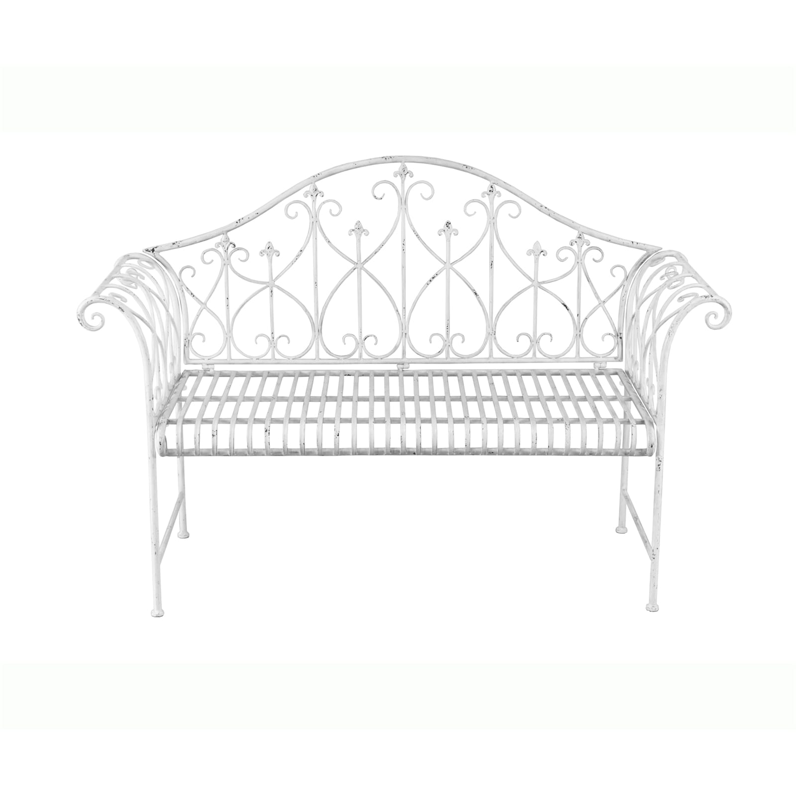 HTI-Living Gartenbank Geschwungen Verena Wei&szlig; 