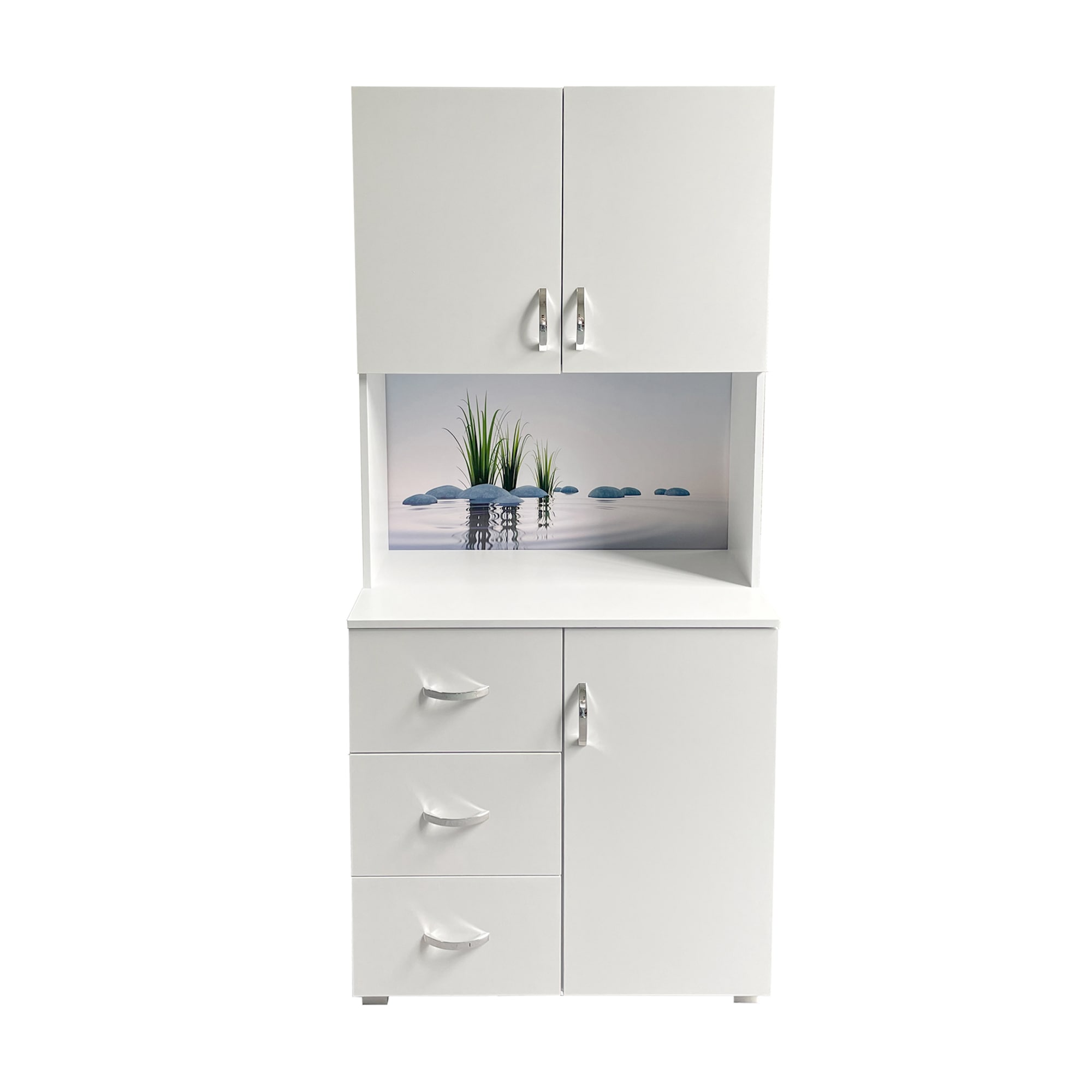 HTI-Living Badschrank Blanca Wellness Motiv Steine 