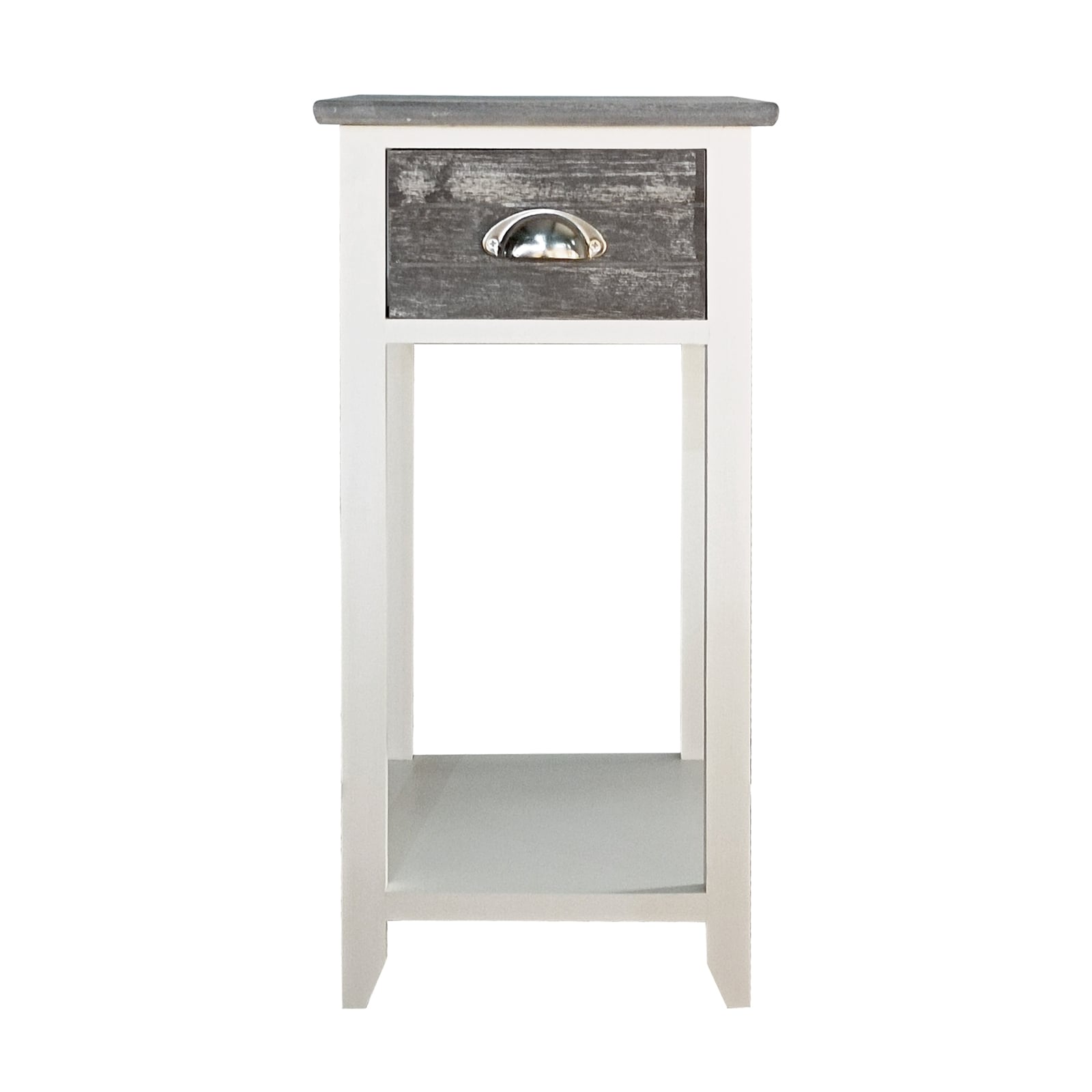 HTI-Living Beistelltisch Mia Landhaus Wei&szlig; Grau 