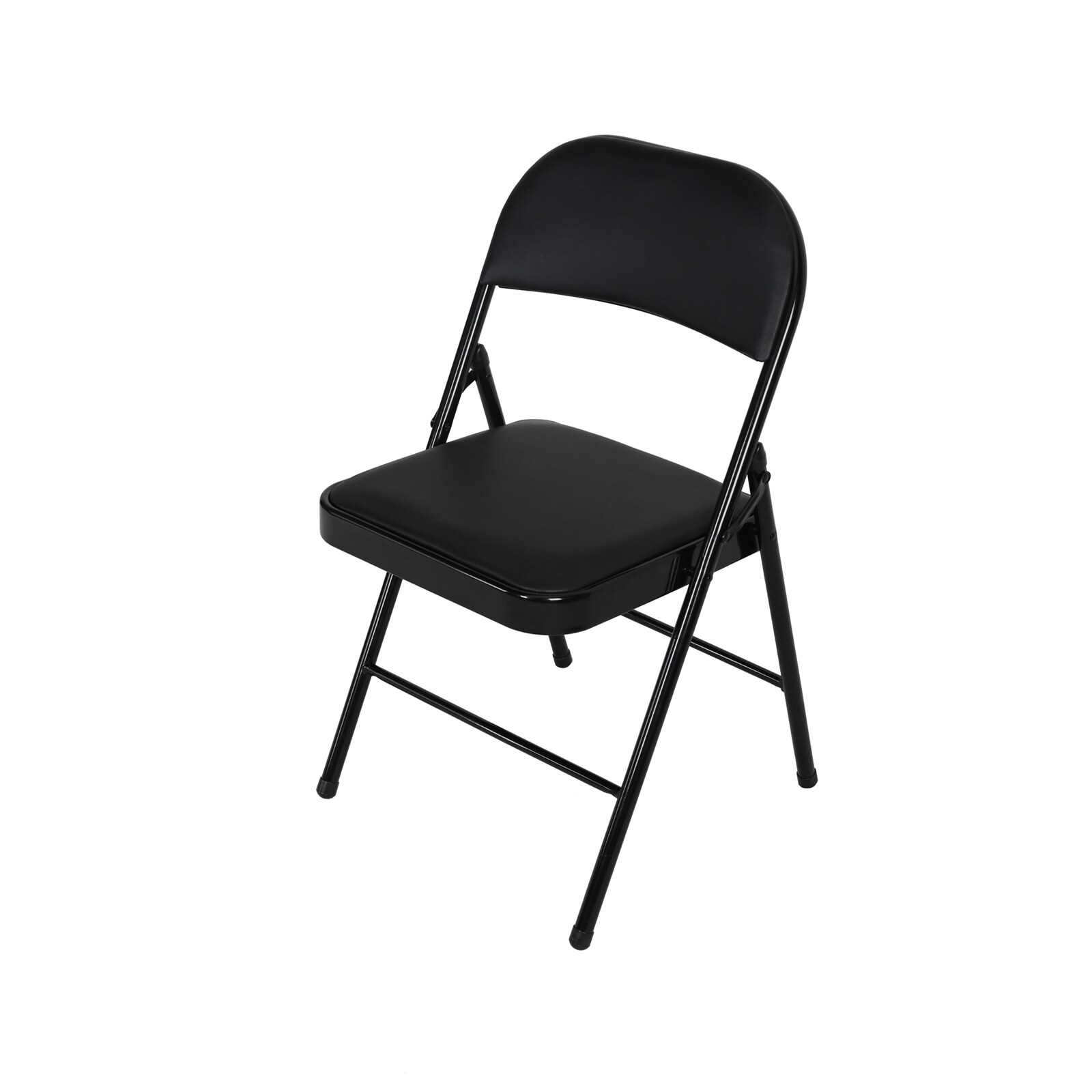 Klappstuhl Wedigo Kunstleder Schwarz-Schwarz
