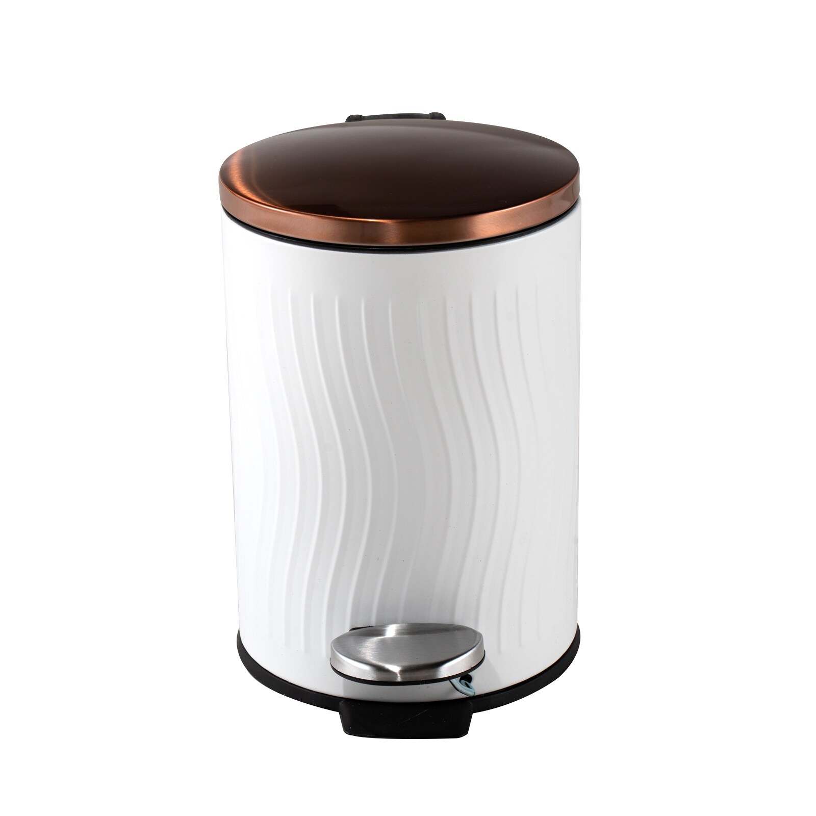 HTI-Living Kosmetikeimer Jannik 3 Liter Wei&szlig; Kupfer 