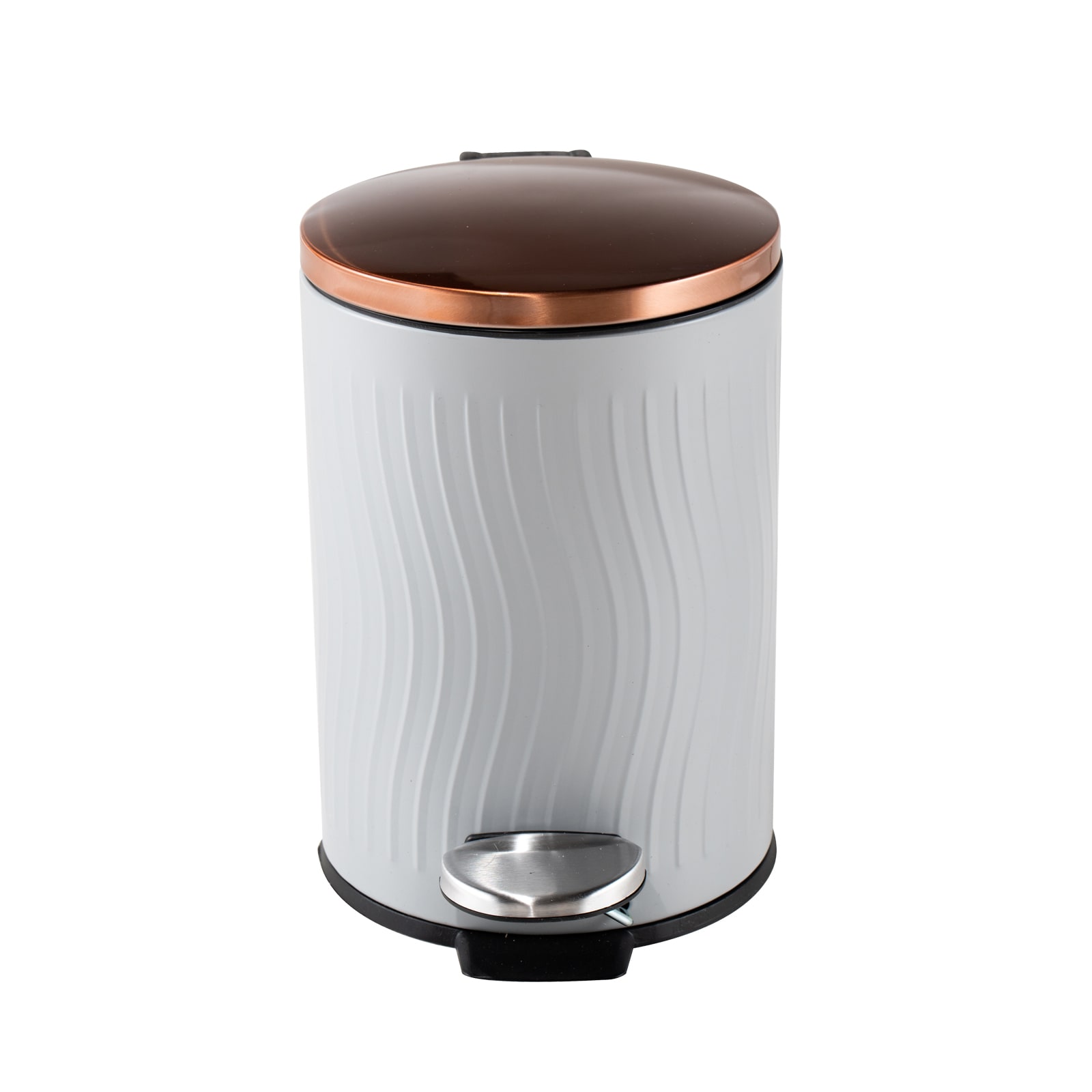 HTI-Living Treteimer Jannik 5 Liter Grau Kupfer 