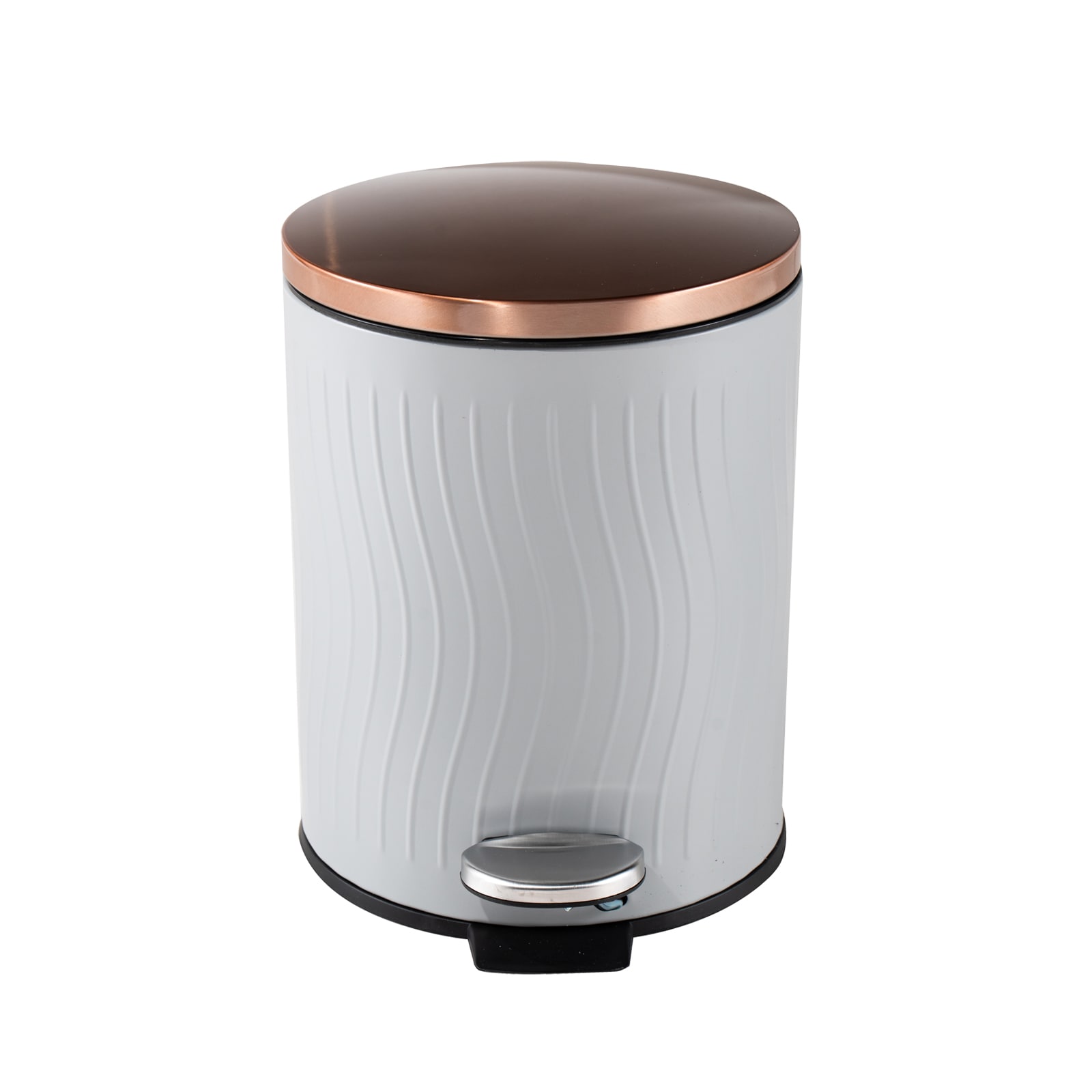 HTI-Living Treteimer Jannik 12 Liter Grau Kupfer 