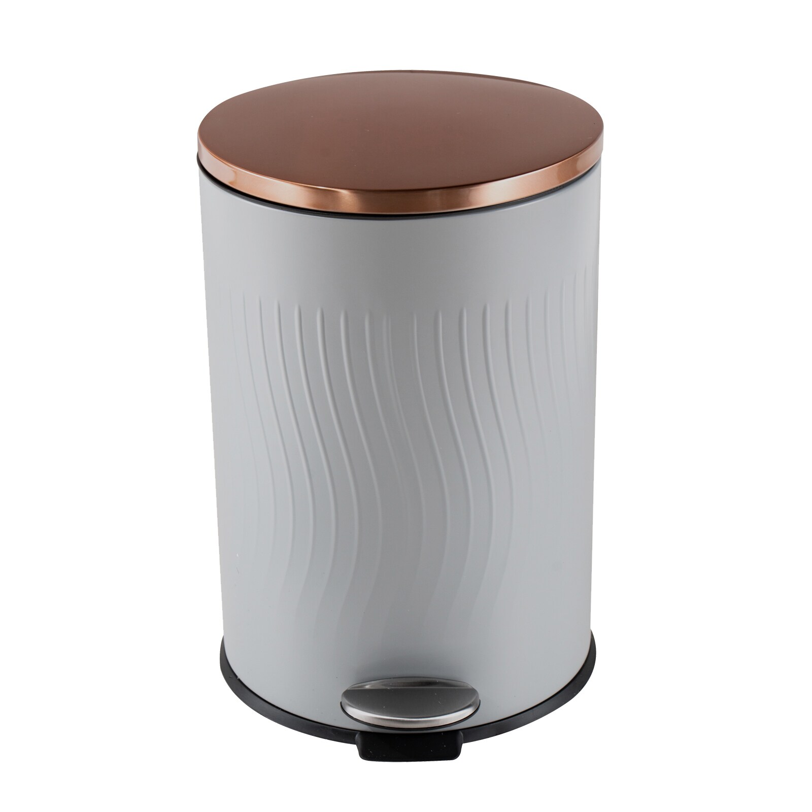 HTI-Living Treteimer Jannik 20 Liter Grau Kupfer 