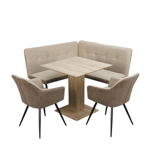 HTI-Living Sitzgruppe Taupe/Cord Joschka 