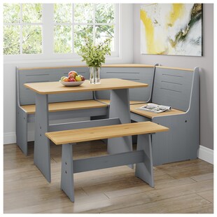 HTI-Living Sitzgruppe 3-teilig Marija Grau 