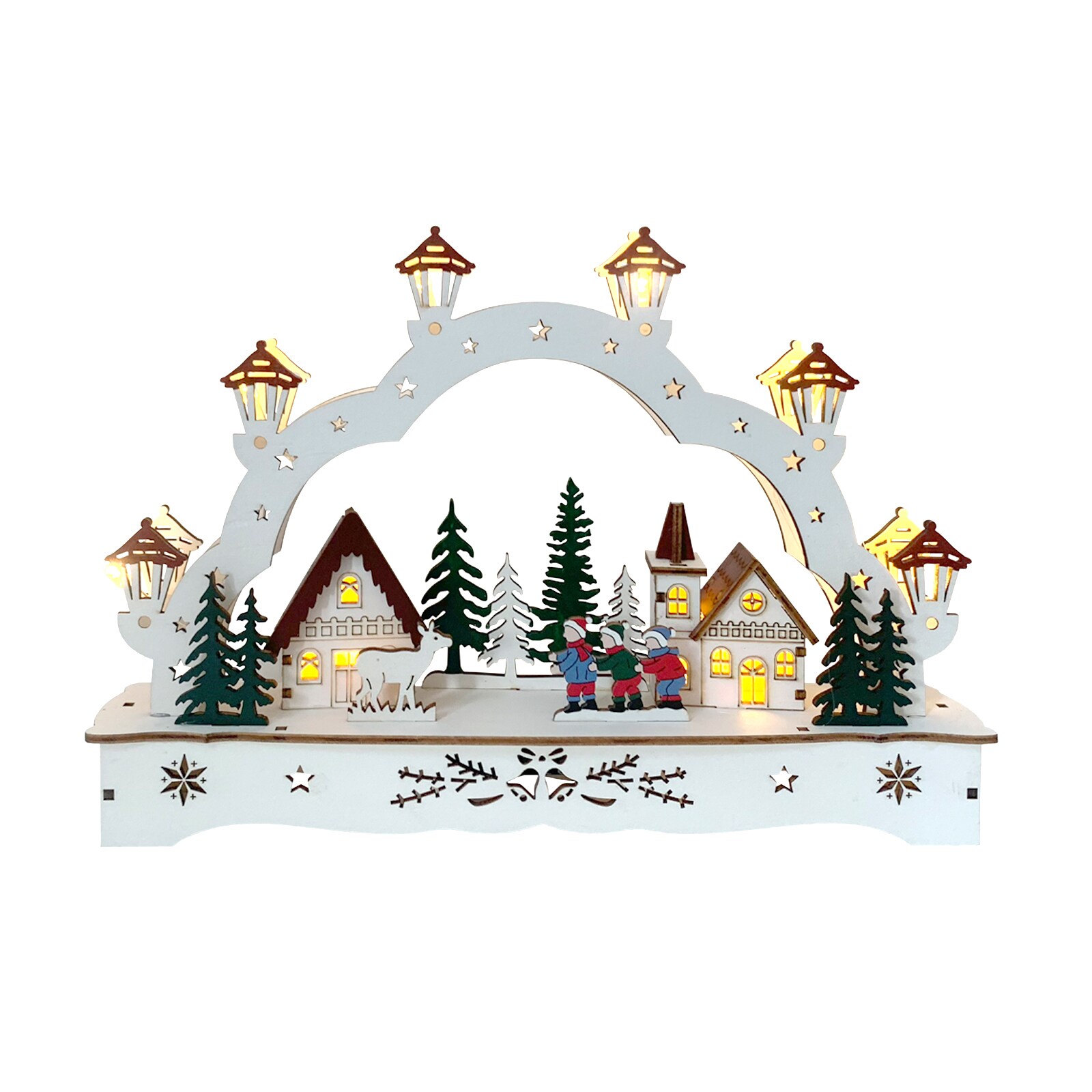 HTI-Living Schwibbogen Kinder mit Reh 