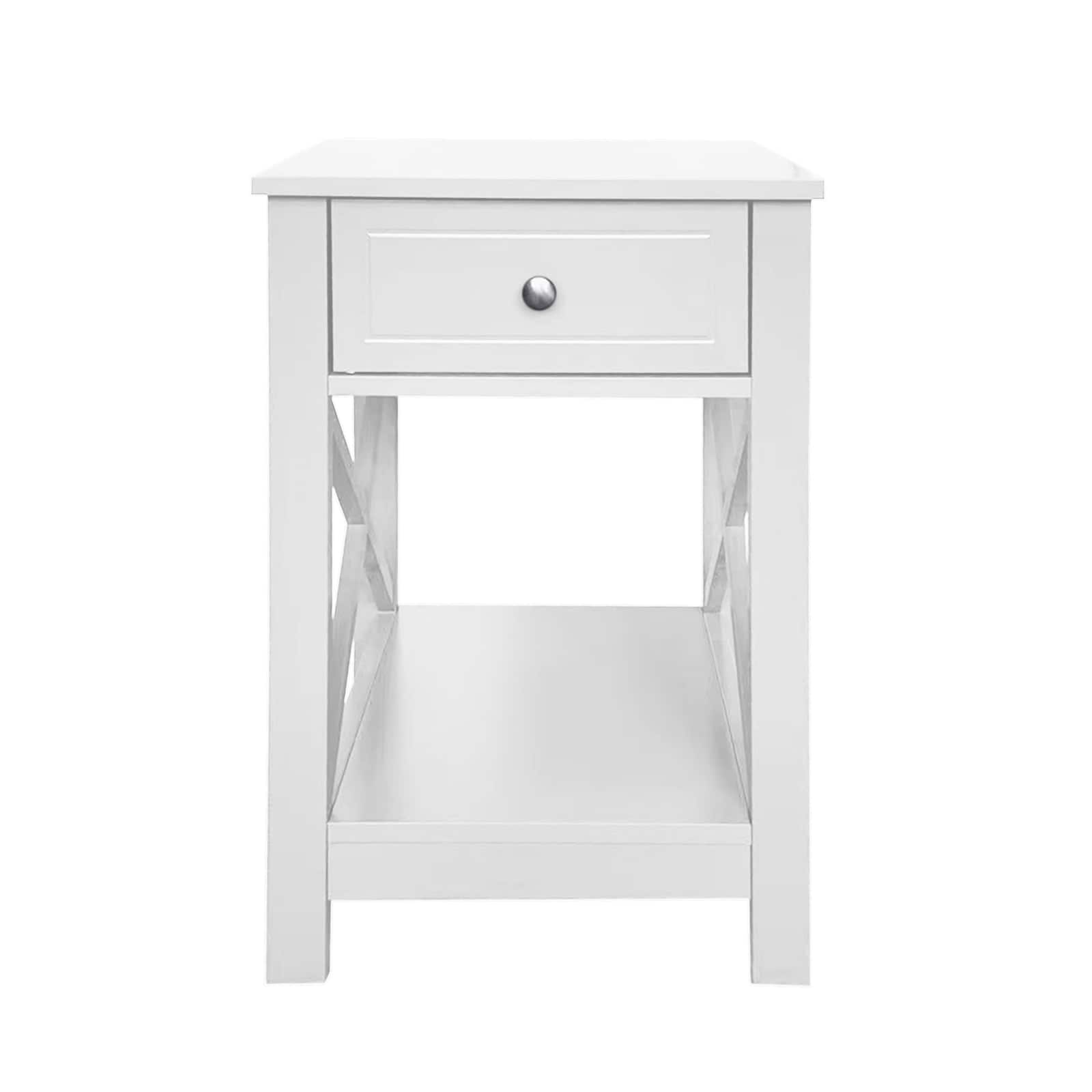 HTI-Living Nachttisch Hayet Wei&szlig; 