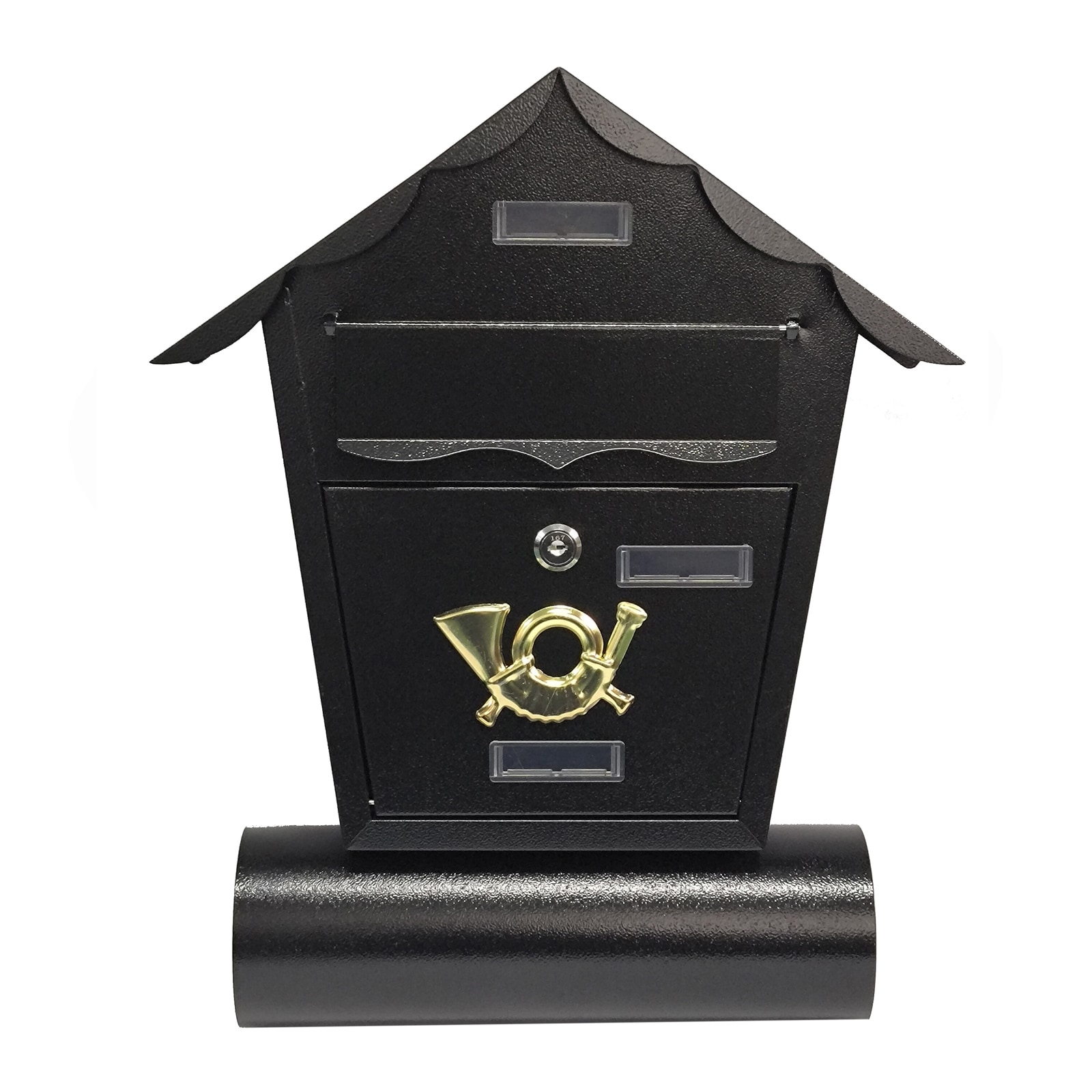 HTI-Living Briefkasten Amin Schwarz mit Zeitungsrolle 