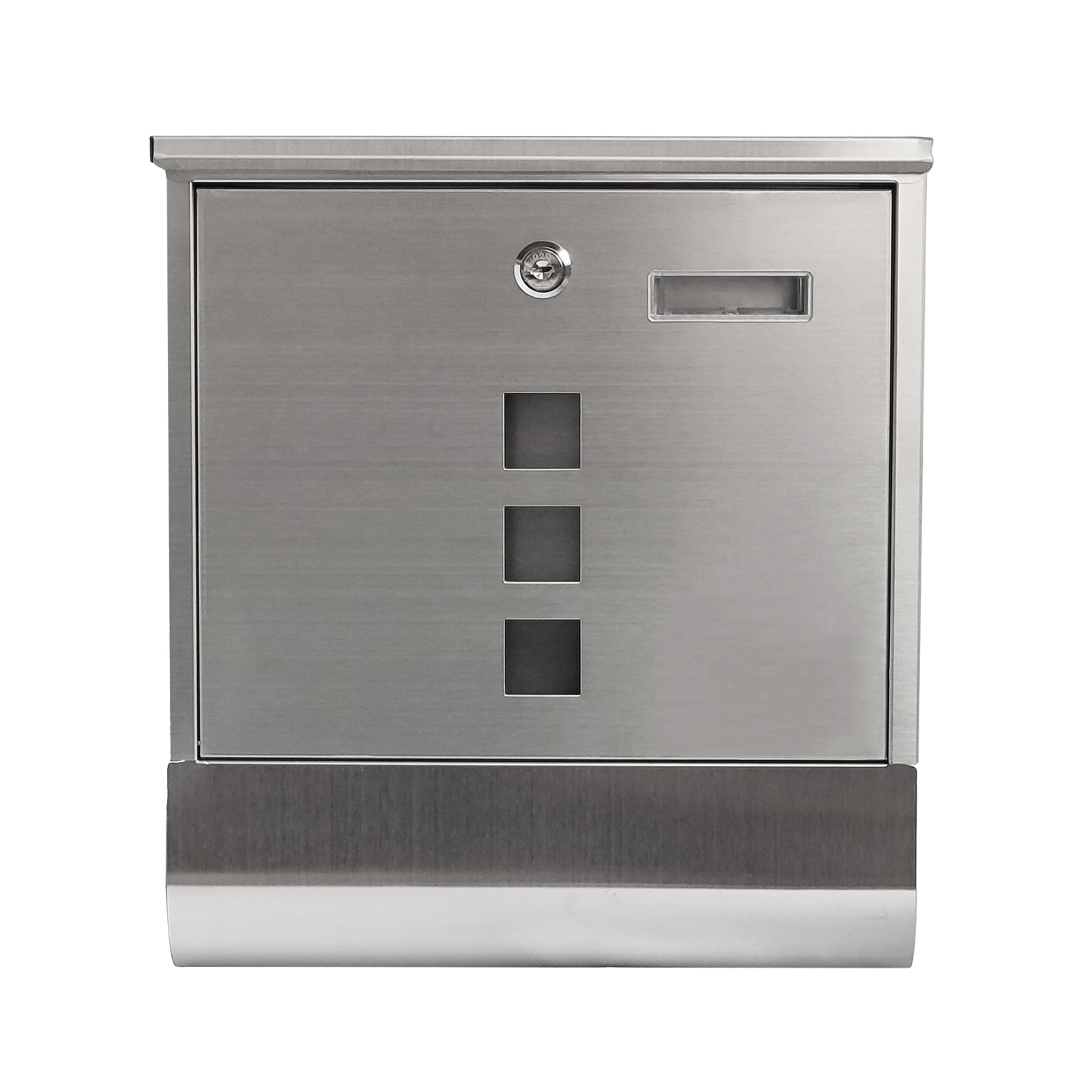 HTI-Living Briefkasten Amin Edelstahl mit Zeitungsrolle 