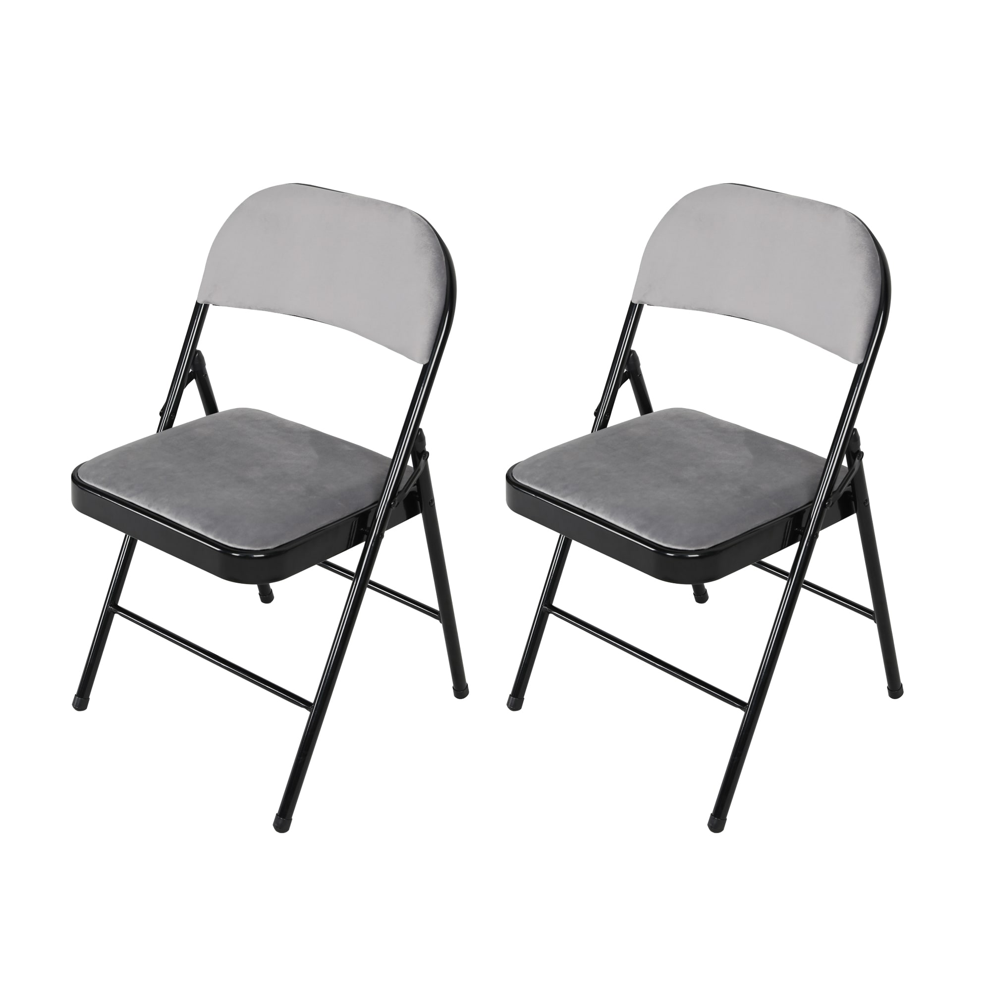 HTI-Living Klappstuhl Wedigo Velvet Grau 2er-Set 