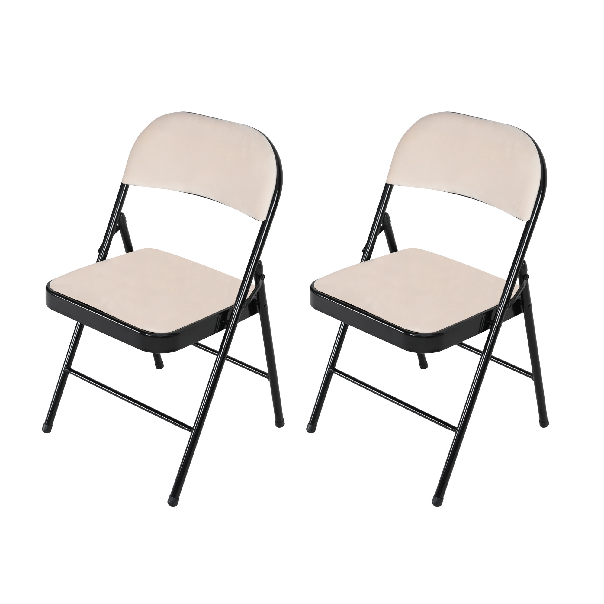 HTI-Living Klappstuhl Wedigo Velvet Beige 2er-Set 