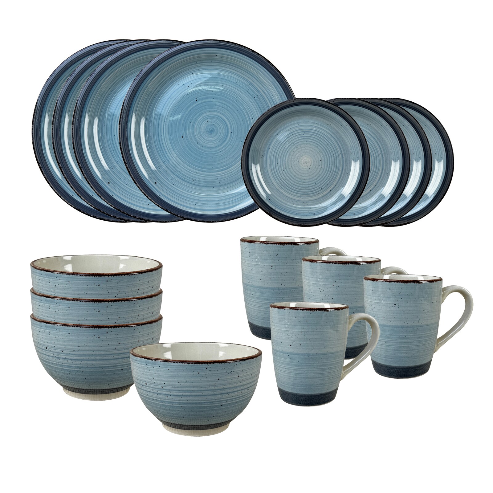 Geschirrset 16-teilig blau Antonia