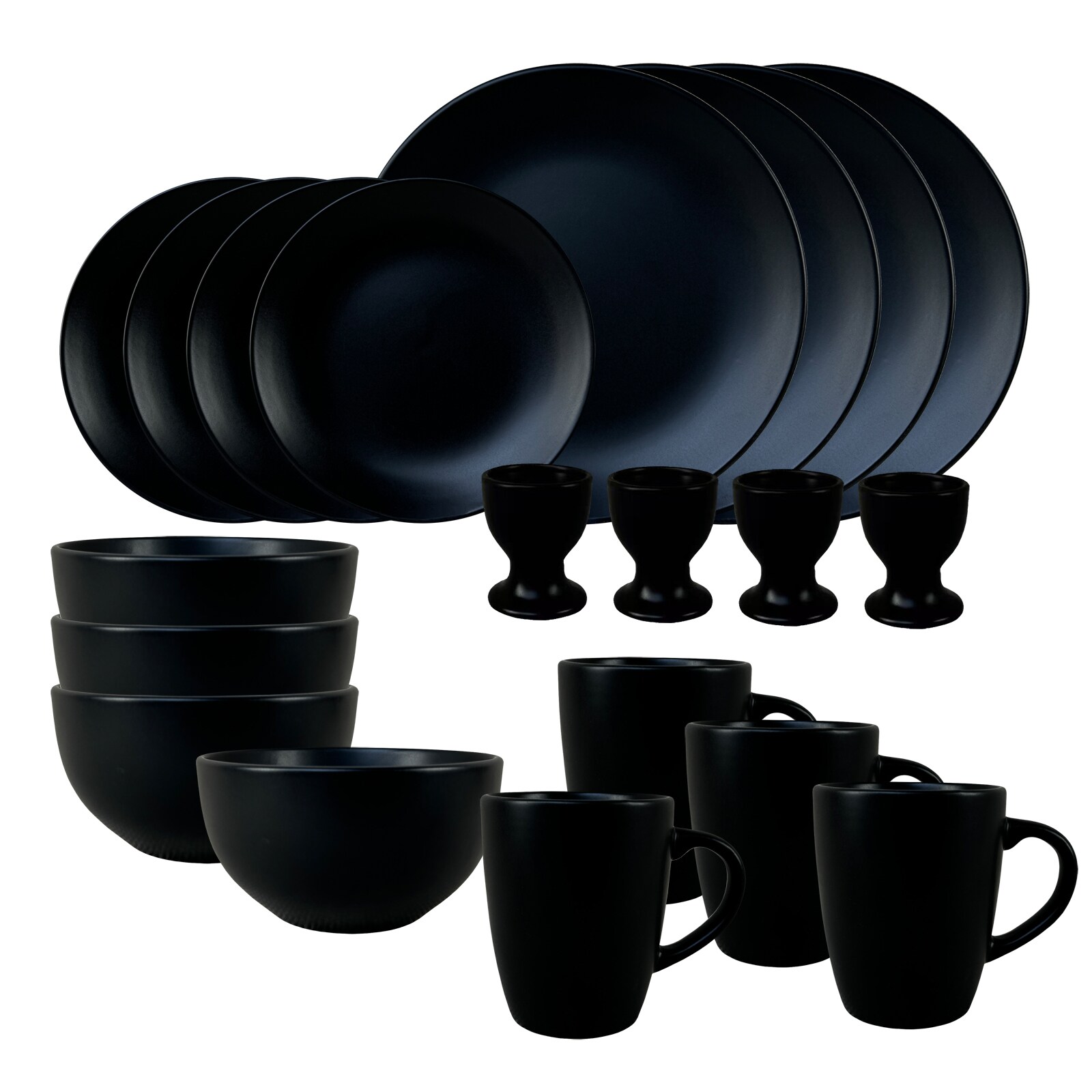 NTK-Collection Geschirrset 20-teilig Schwarz Antonia 