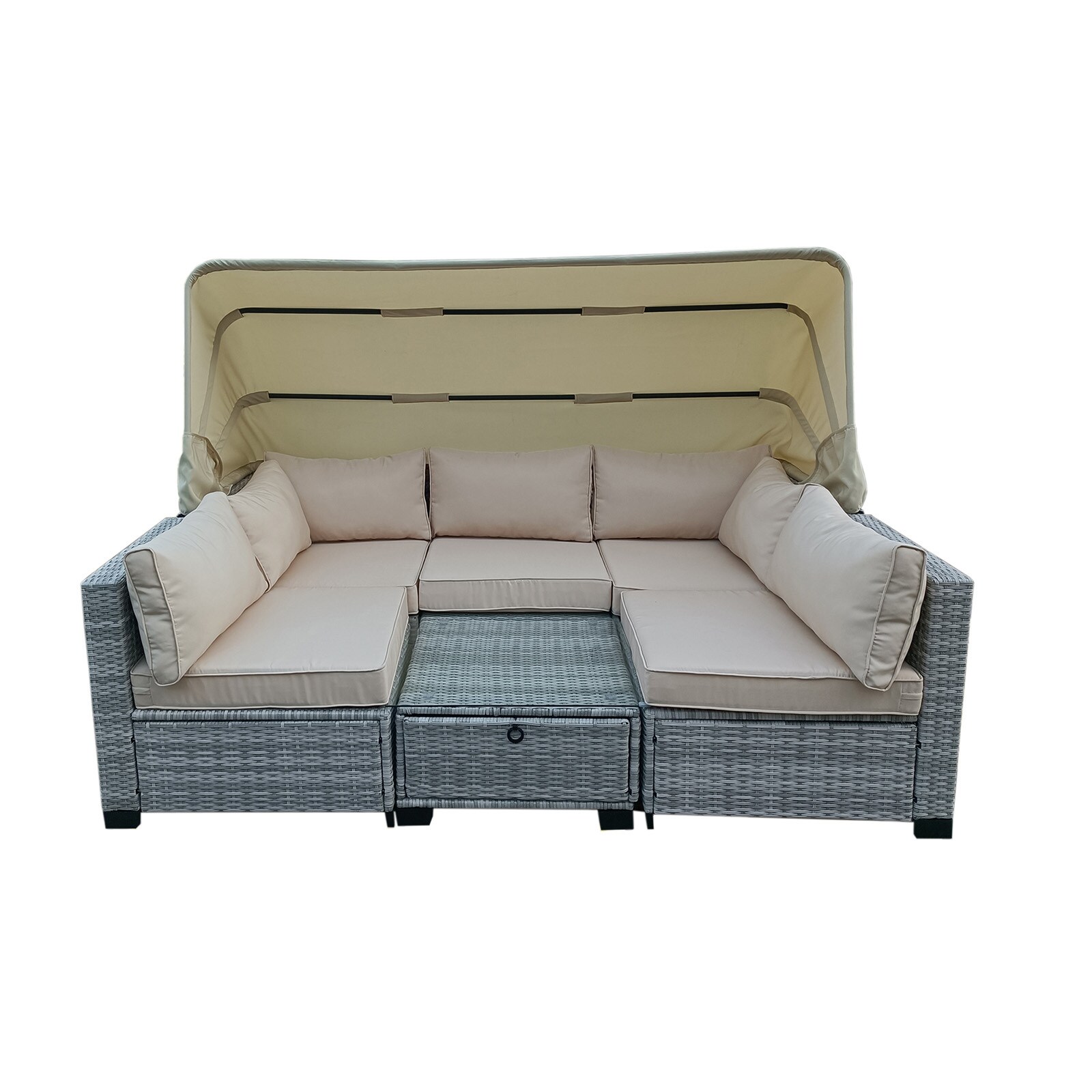 HTI-Living Outdoor Sofa Eleni Grau/Beige 