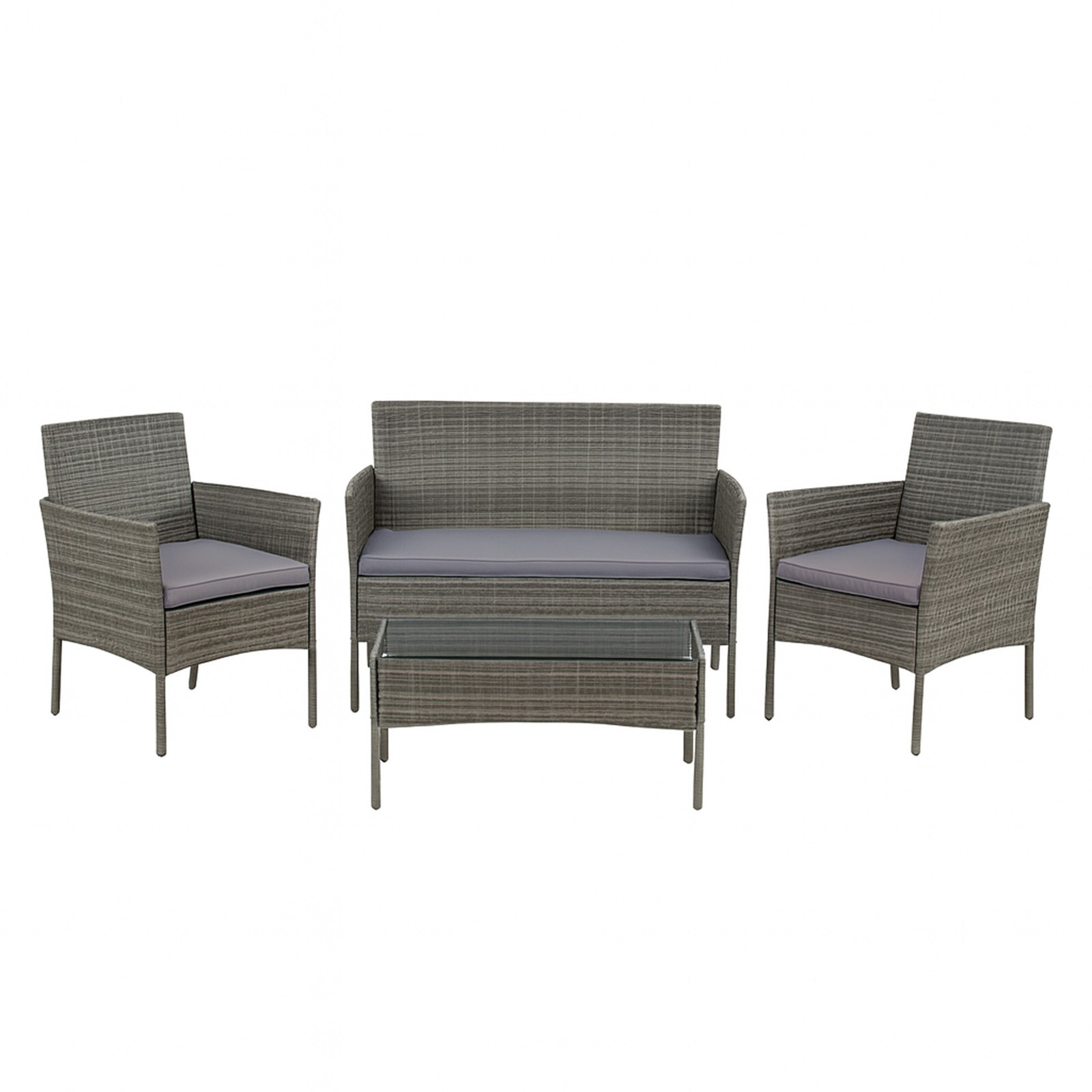 HTI-Living Gartenmöbel Grau 4-teiliges Set Wiebke