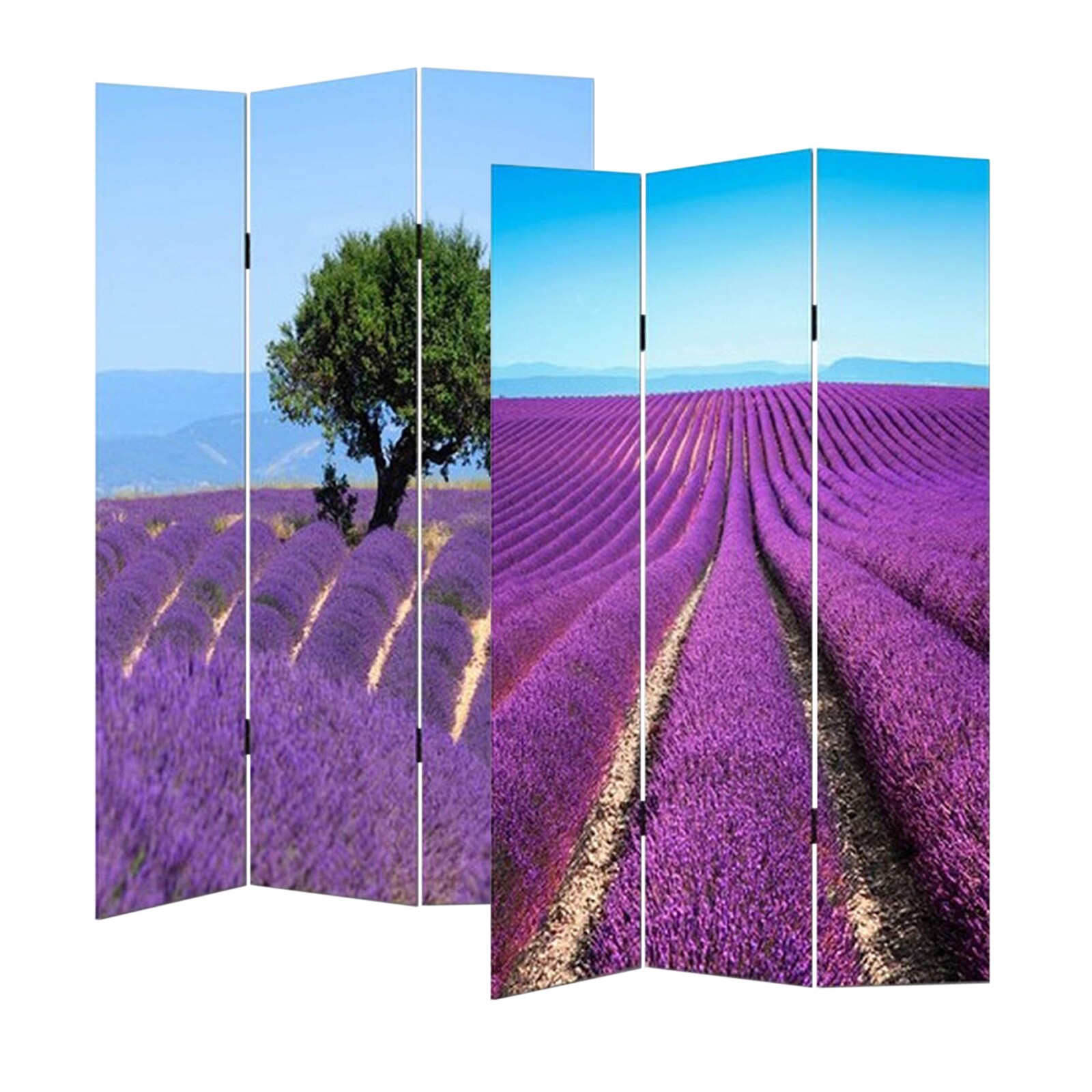HTI-Line Paravent Lavendelfeld 