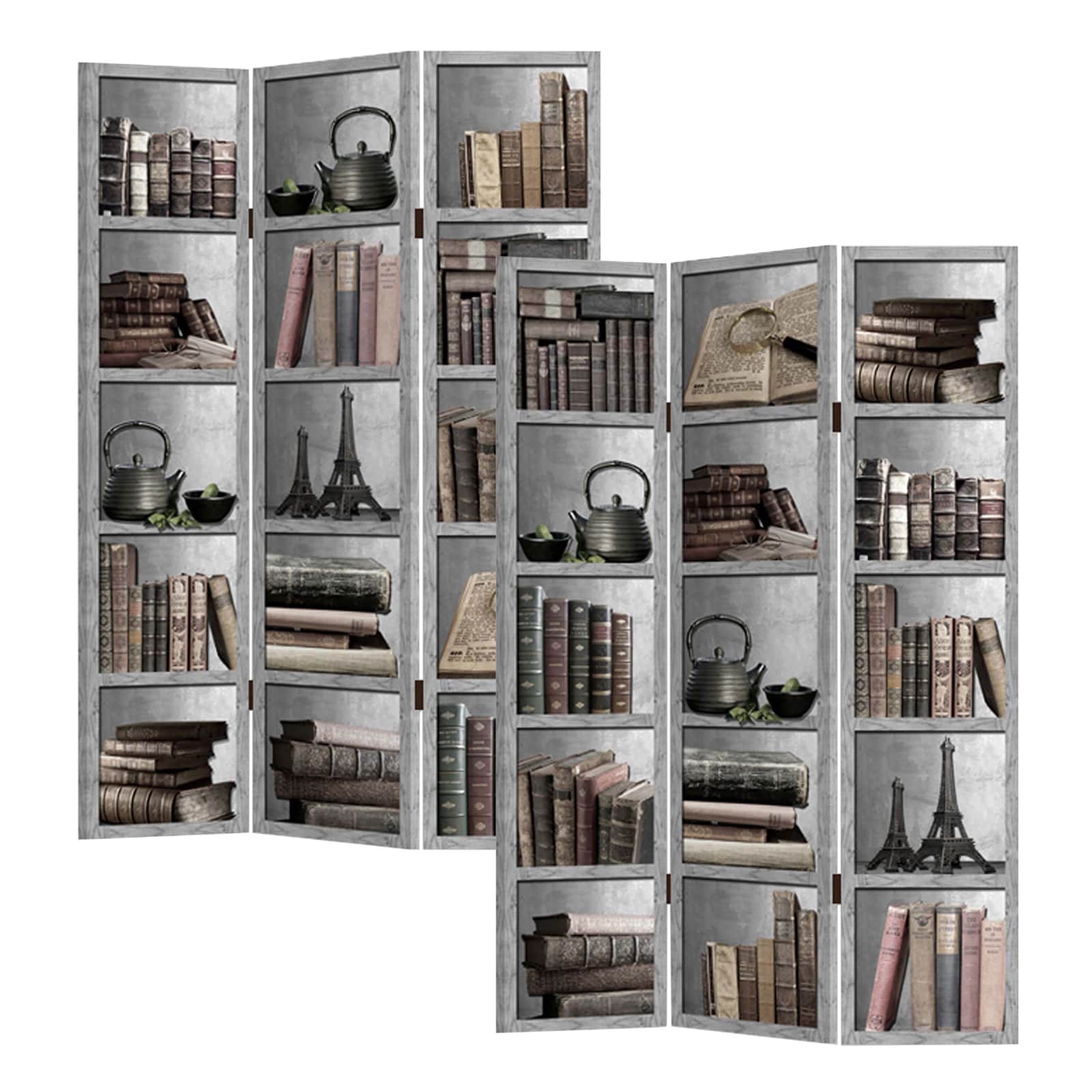 HTI-Line Paravent B&uuml;cherregal 