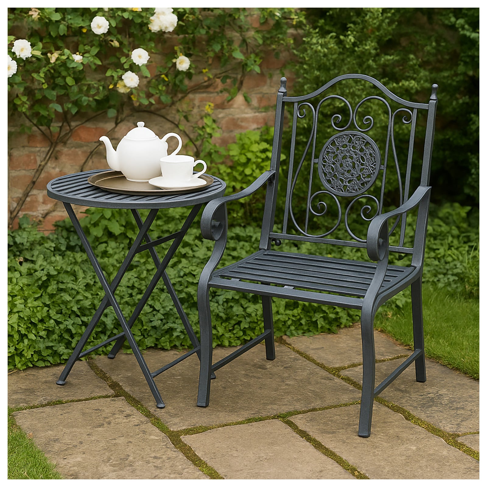 HTI-Line Gartenstuhl mit Armlehnen Valentine Garden 