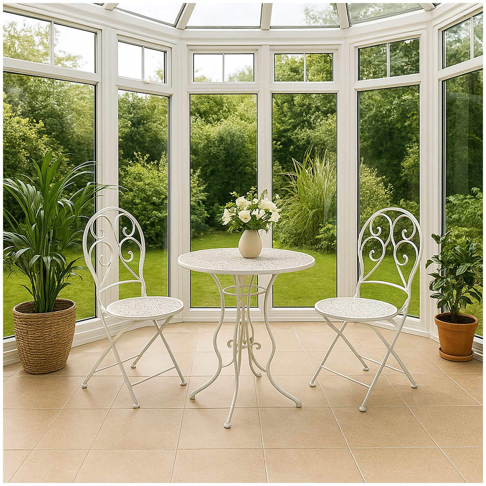 HTI-Line Tischgruppe Lani Wei&szlig; 