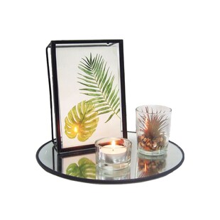 HTI-Line Deko-Tablett Spiegel 4-teilig Viola 