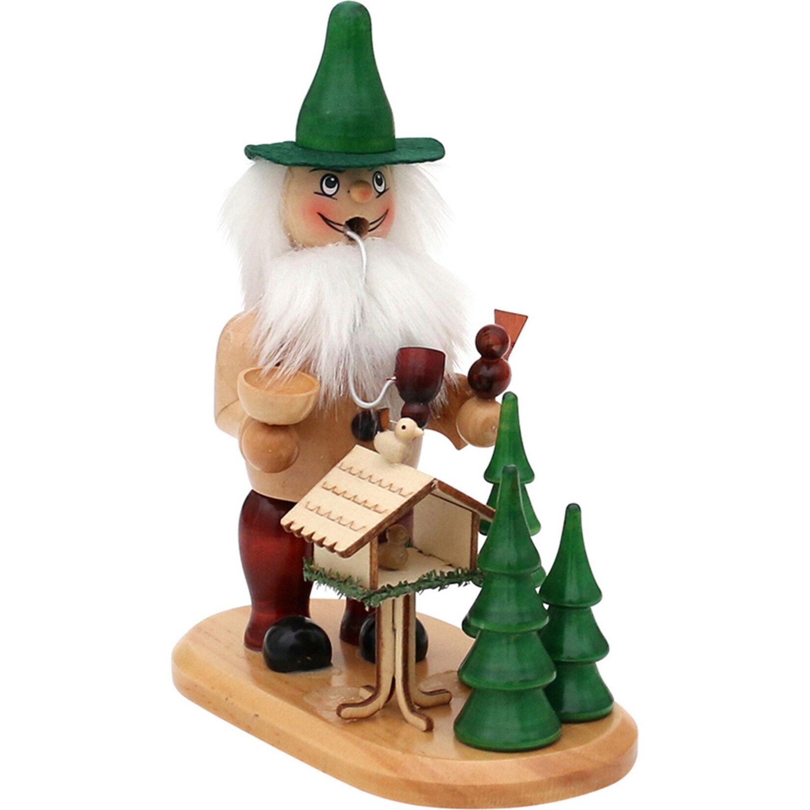 SIGRO R&auml;uchermann Waldwichtel mit Vogelh&auml;uschen 