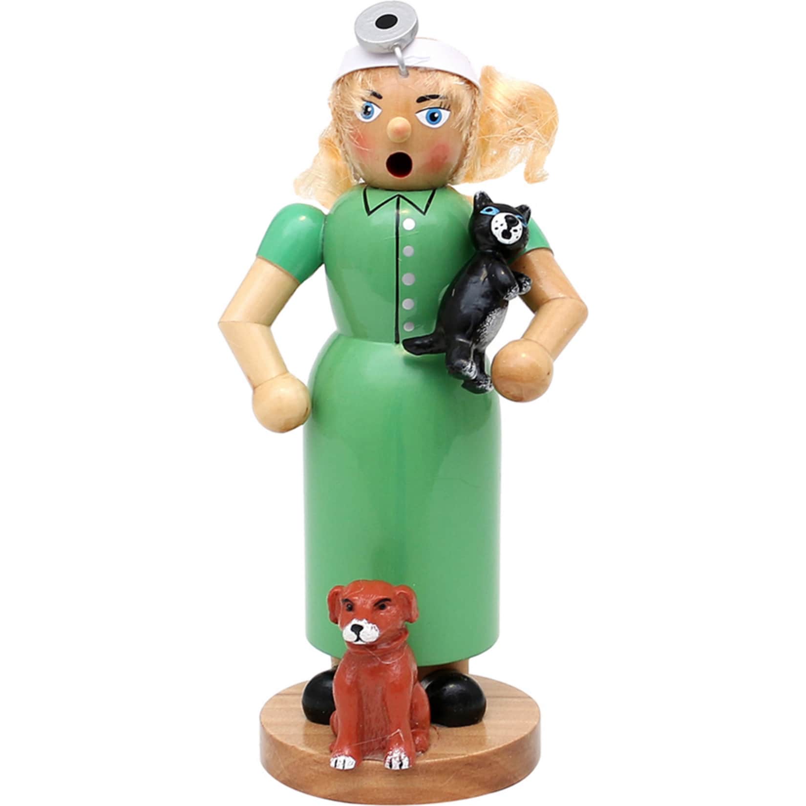 SIGRO Holz R&auml;ucherfrau Tier&auml;rztin 