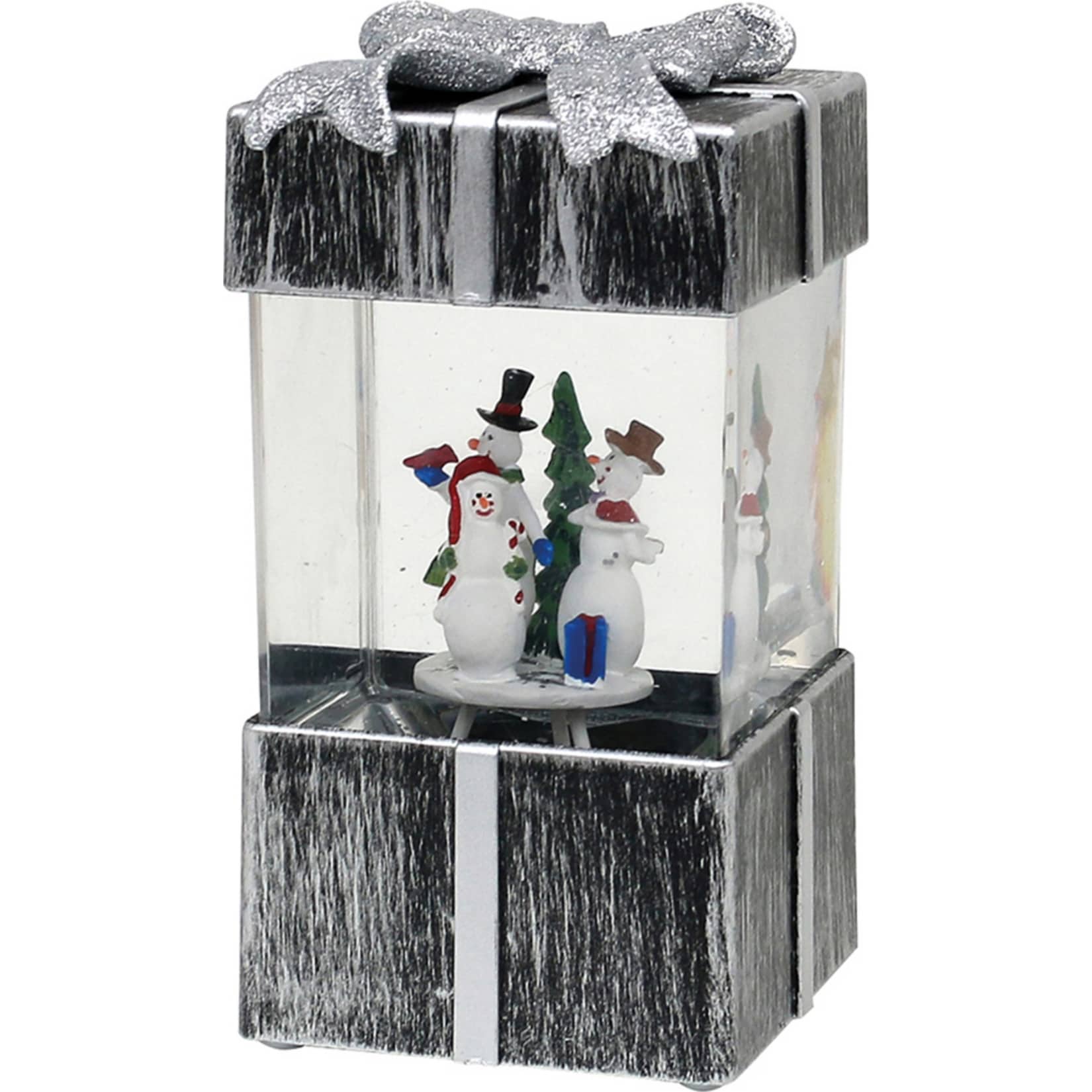 SIGRO LED Geschenkbox mit Schneemann 