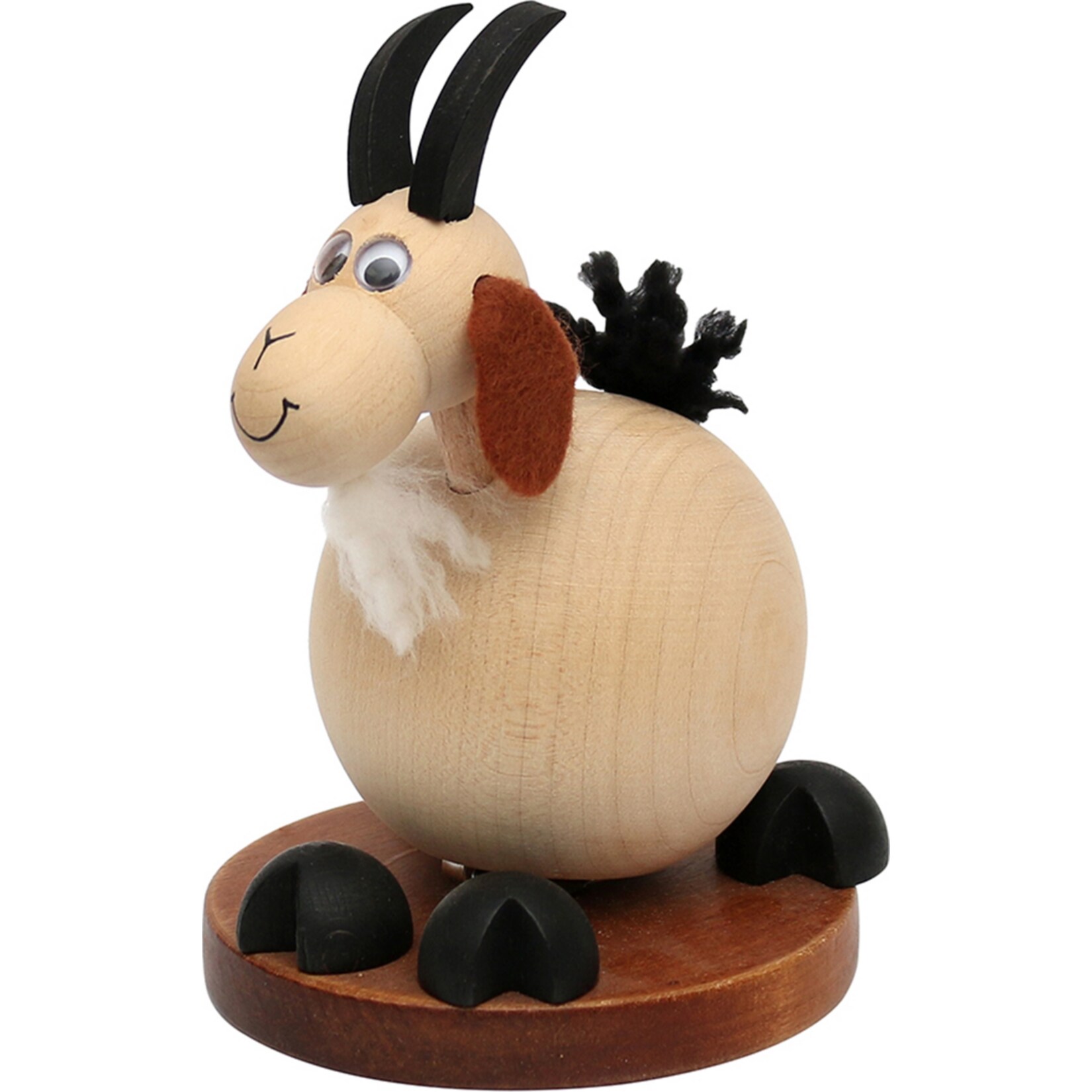SIGRO Holz R&auml;ucherfigur Ziegenbock Kurt 