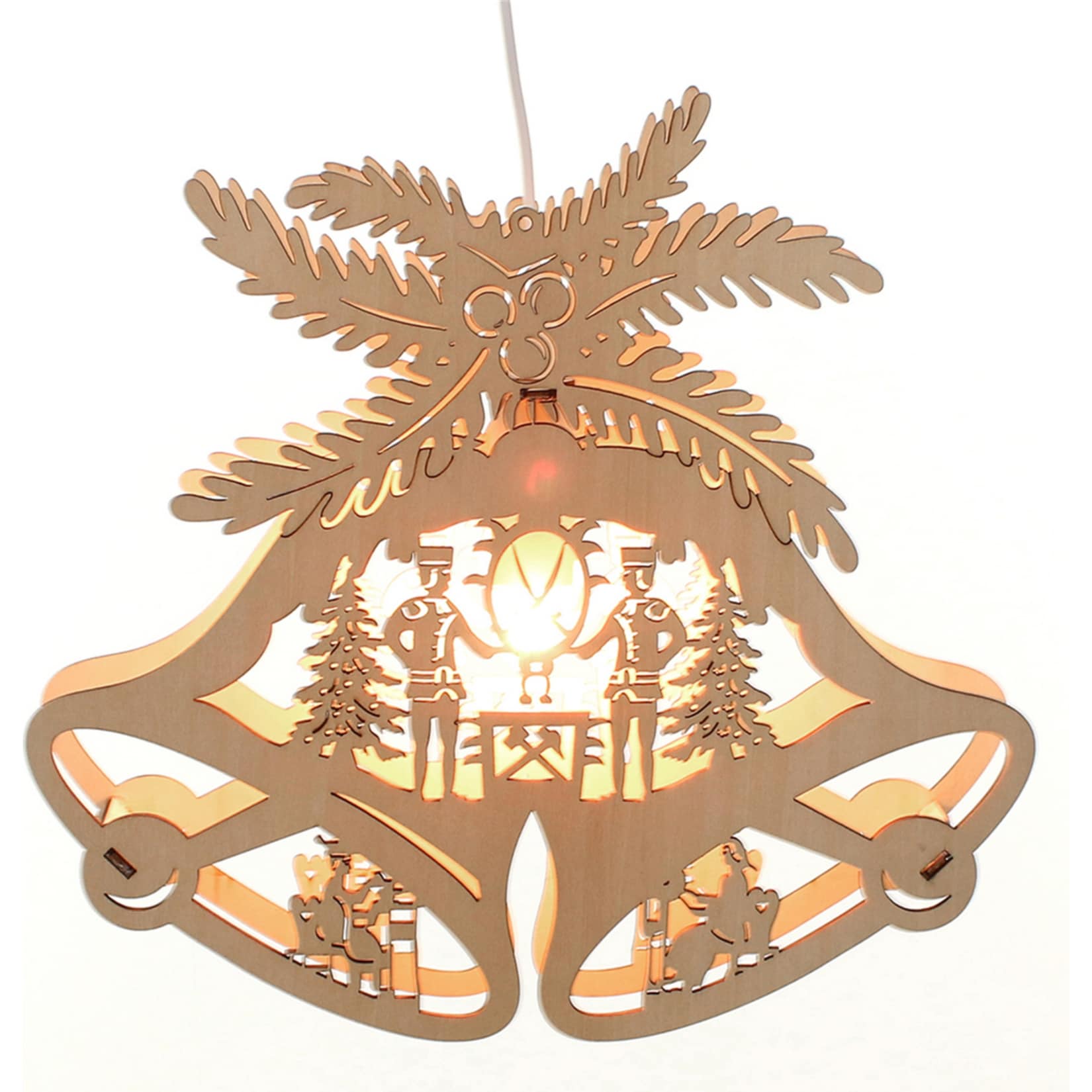 SIGRO Holz Fensterbild Doppelglocke Bergm&auml;nner 