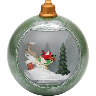 SIGRO LED Kugel Santa im Rentierschlitten 