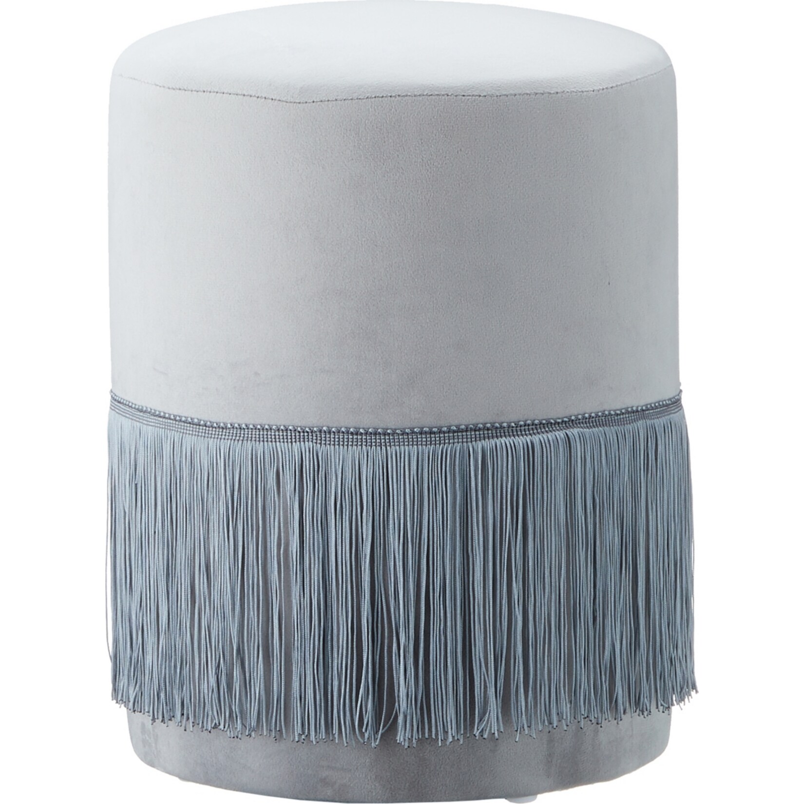 HTI-Living Samthocker rund Grau 