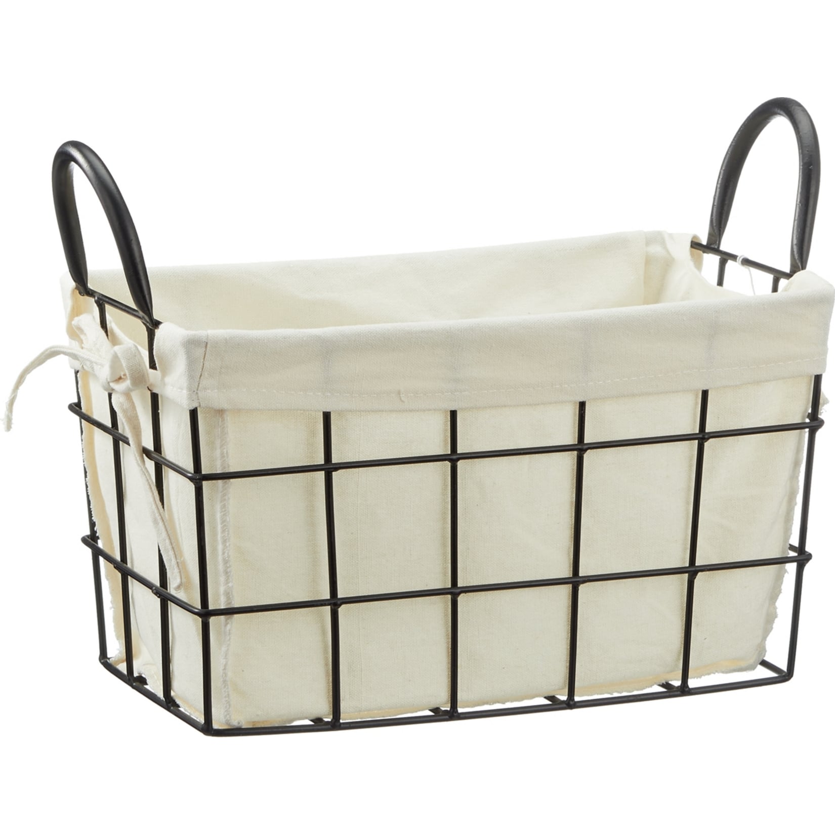 HTI-Living Metallkorb mit Stoffeinsatz 