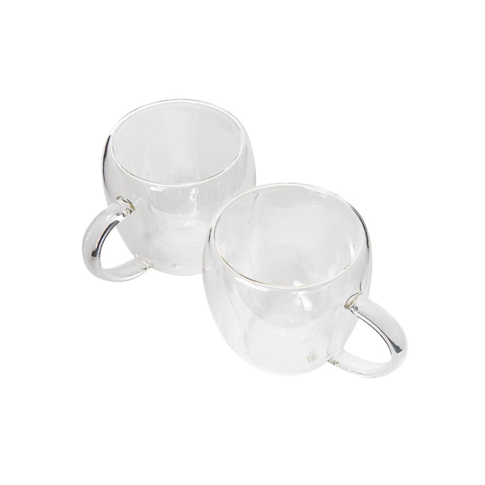 neuetischkultur Doppelwandglas mit Griff 2er Set Kaffee- und Teeglas 