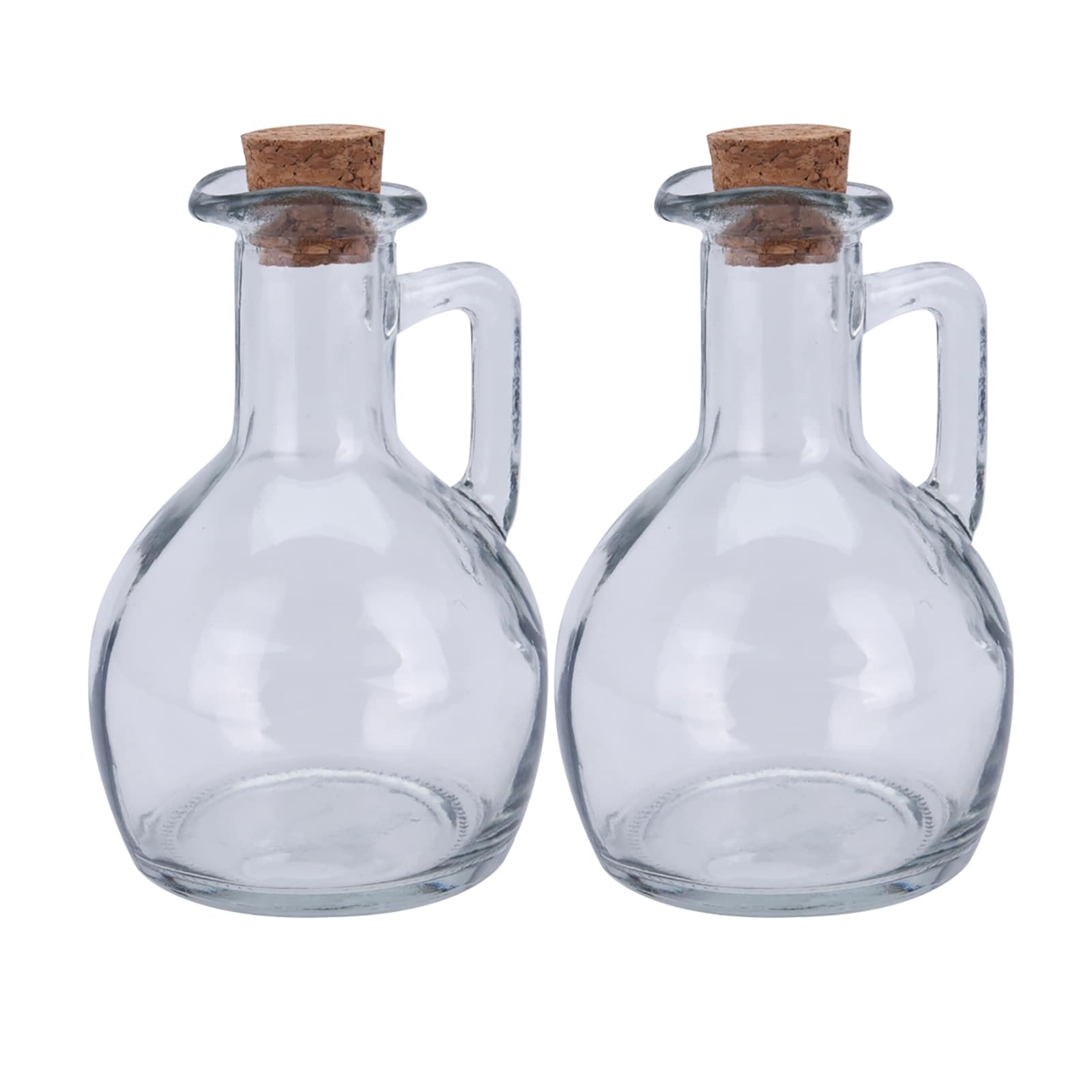 neuetischkultur Glasflasche mit Korken 2er Set f&uuml;r Essig oder &Ouml;l 