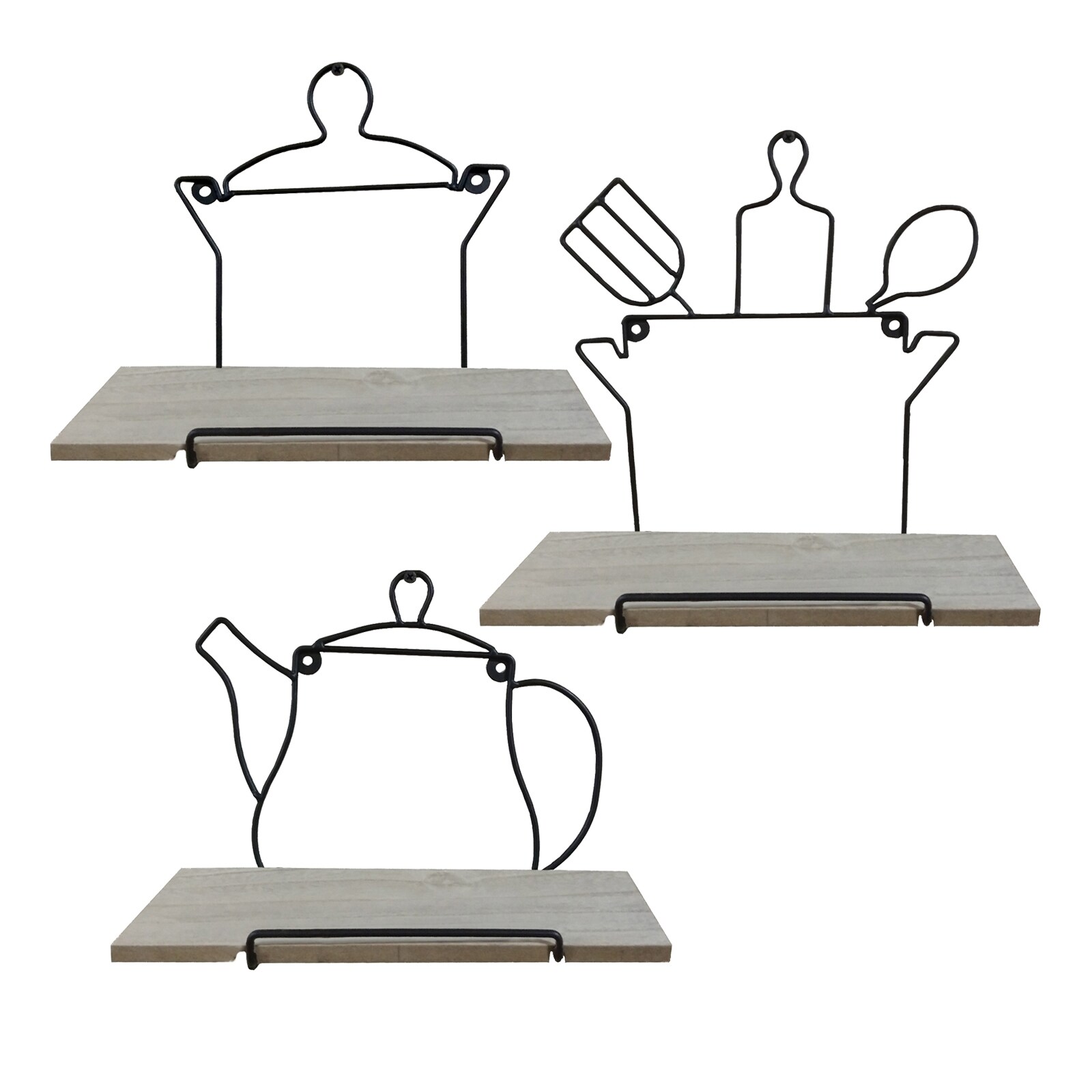 HTI-Living Wandboard Viola 3er-Set 