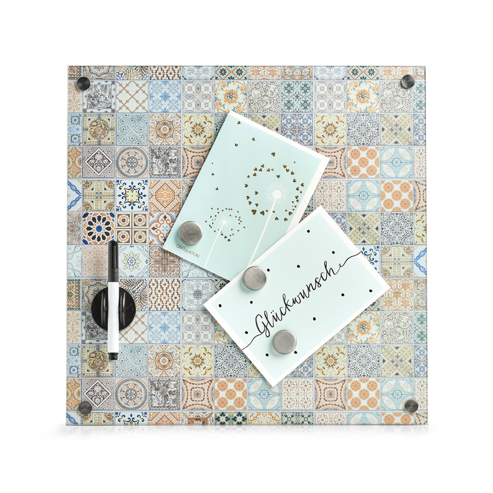 HTI-Living Memoboard aus Glas Mosaik 