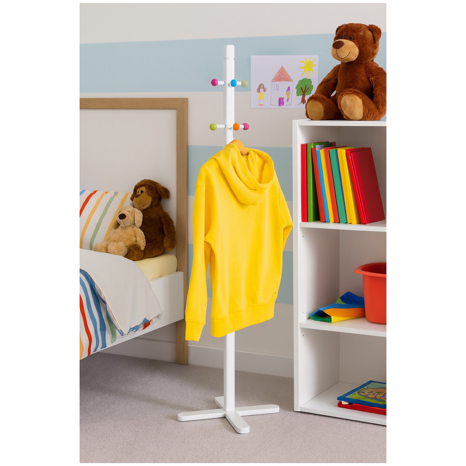 HTI-Living Kleiderst&auml;nder f&uuml;r Kinderzimmer Garderobenst&auml;nder aus Holz, 124 cm hoch 
